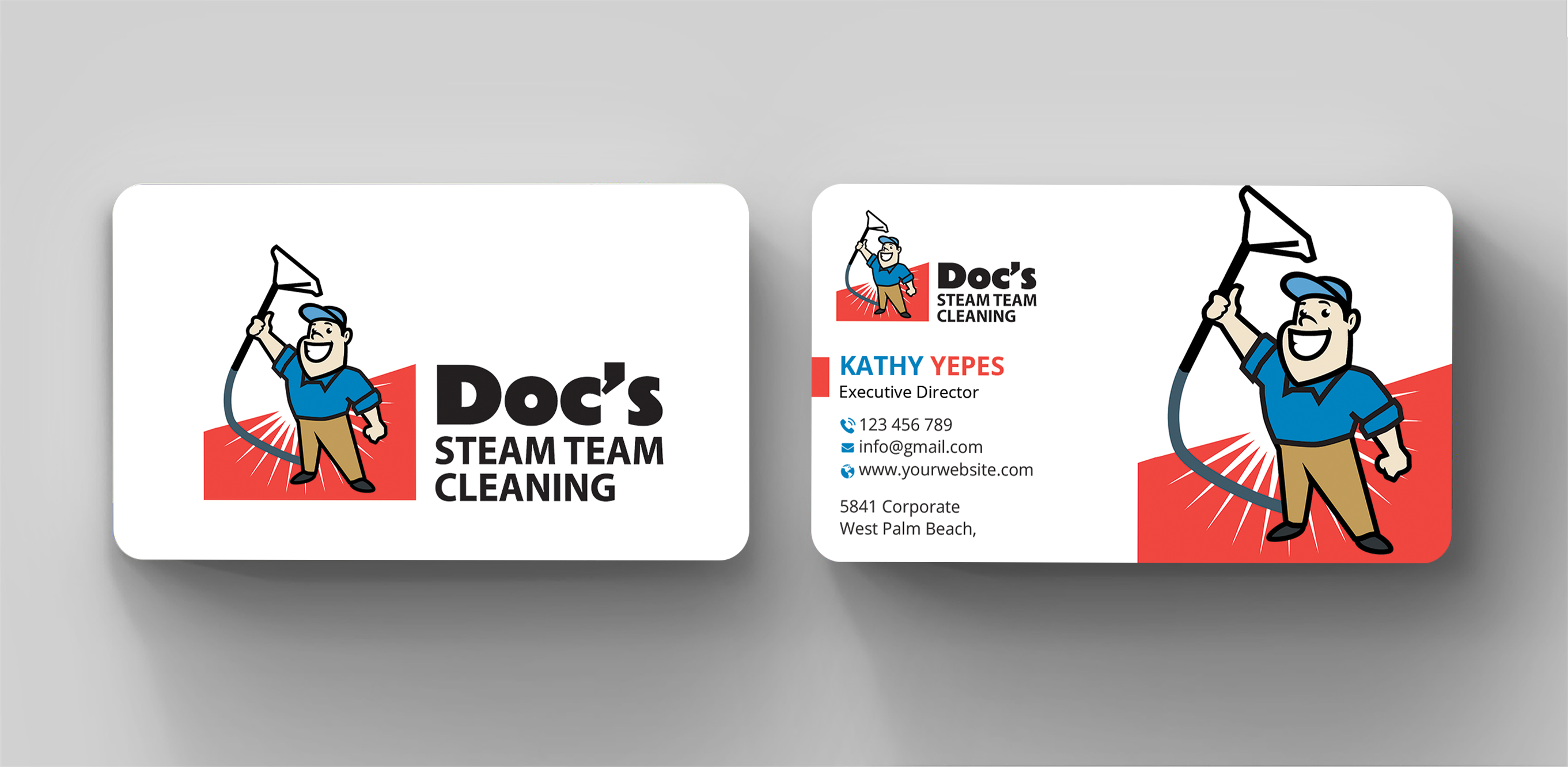 Business Card Design by Expert Bappy for Doc's Steam Team Cleaning | Design #32506305