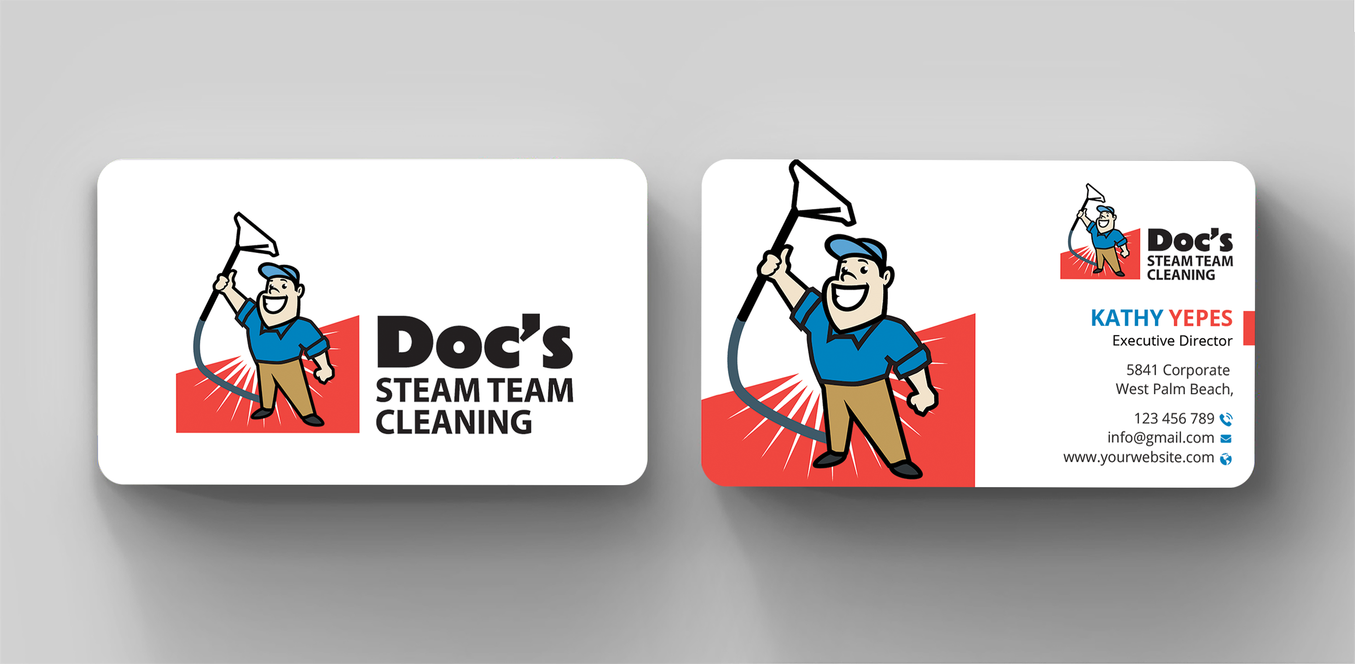 Business Card Design by Expert Bappy for Doc's Steam Team Cleaning | Design #32506386