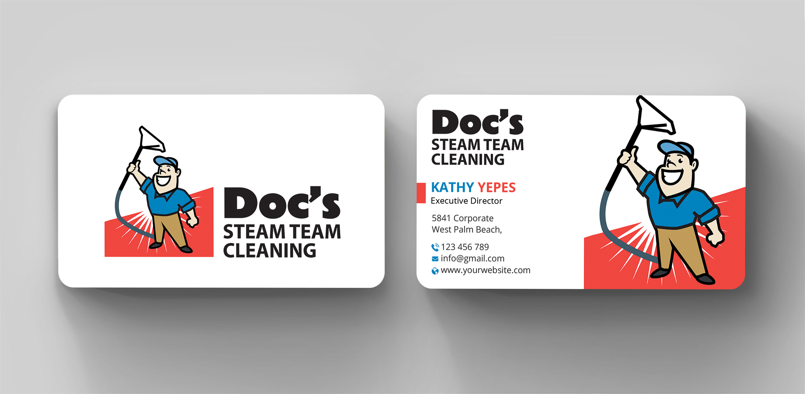 Business Card Design by Expert Bappy for Doc's Steam Team Cleaning | Design #32506466