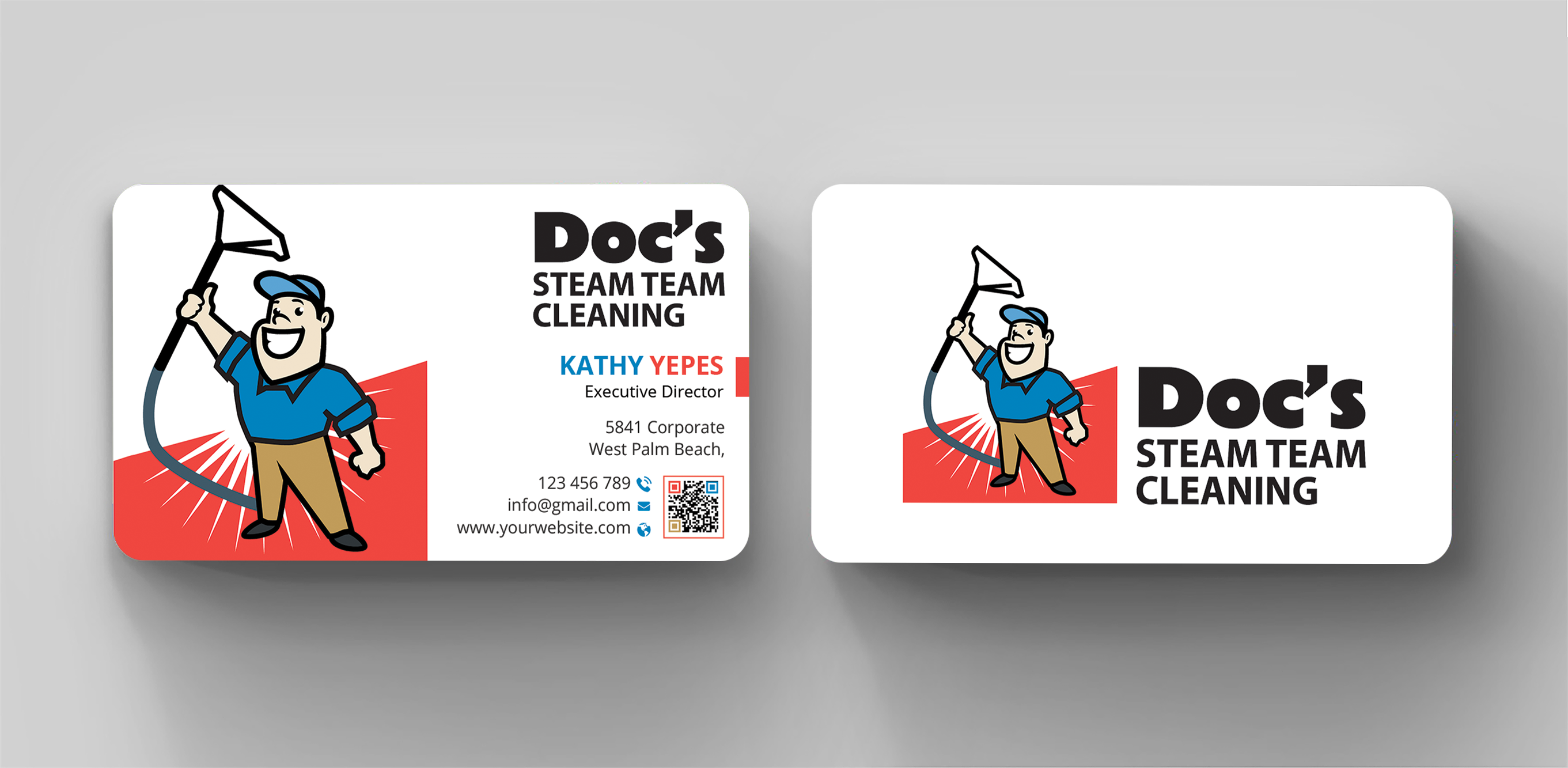 Business Card Design by Expert Bappy for Doc's Steam Team Cleaning | Design #32506684