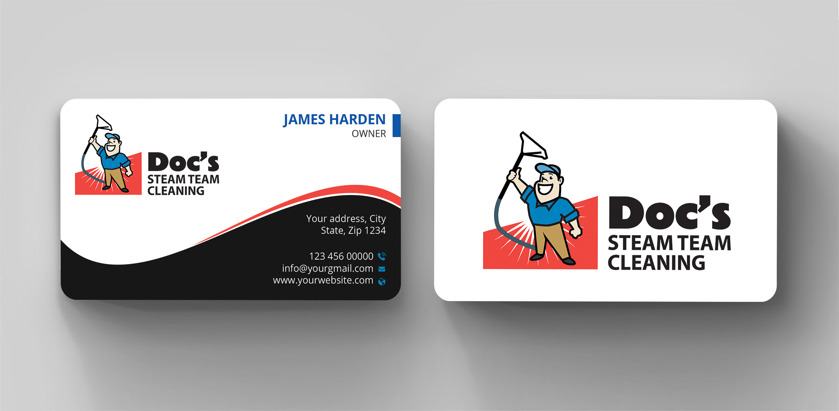 Business Card Design by Expert Bappy for Doc's Steam Team Cleaning | Design #32507200