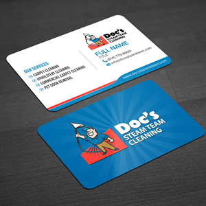 Business Card Design by WellDesign for Doc's Steam Team Cleaning | Design: #32503621