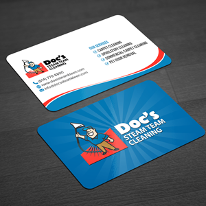 Business Card Design by WellDesign for Doc's Steam Team Cleaning | Design: #32503623