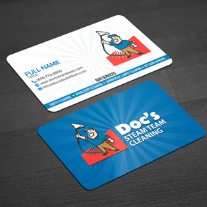 Business Card Design by WellDesign for Doc's Steam Team Cleaning | Design: #32503625