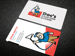 Business Card Design by Sun Moon Graphic Designer for Doc's Steam Team Cleaning | Design: #32504633