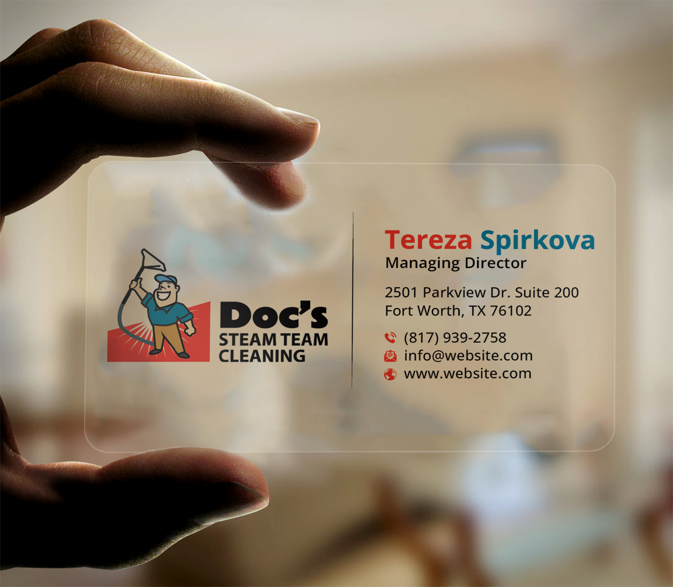 Business Card Design by DesignerShahadat for Doc's Steam Team Cleaning | Design #32500349