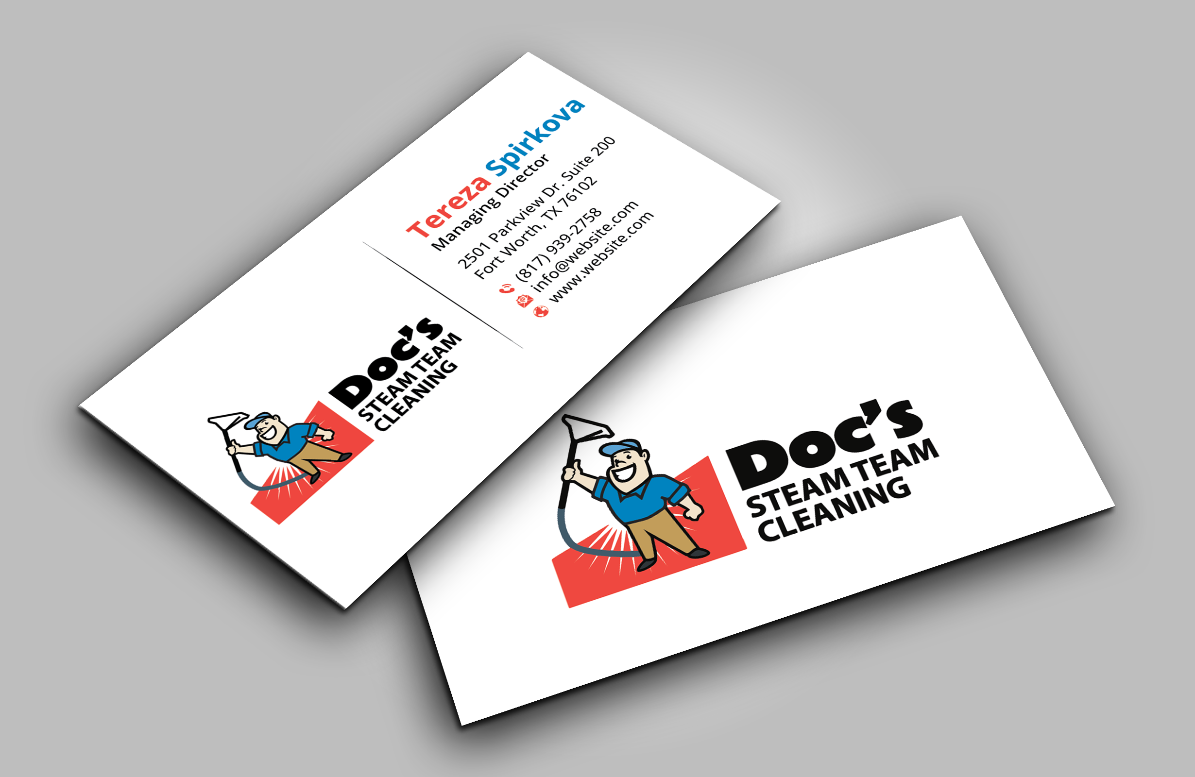 Business Card Design by DesignerShahadat for Doc's Steam Team Cleaning | Design #32500351