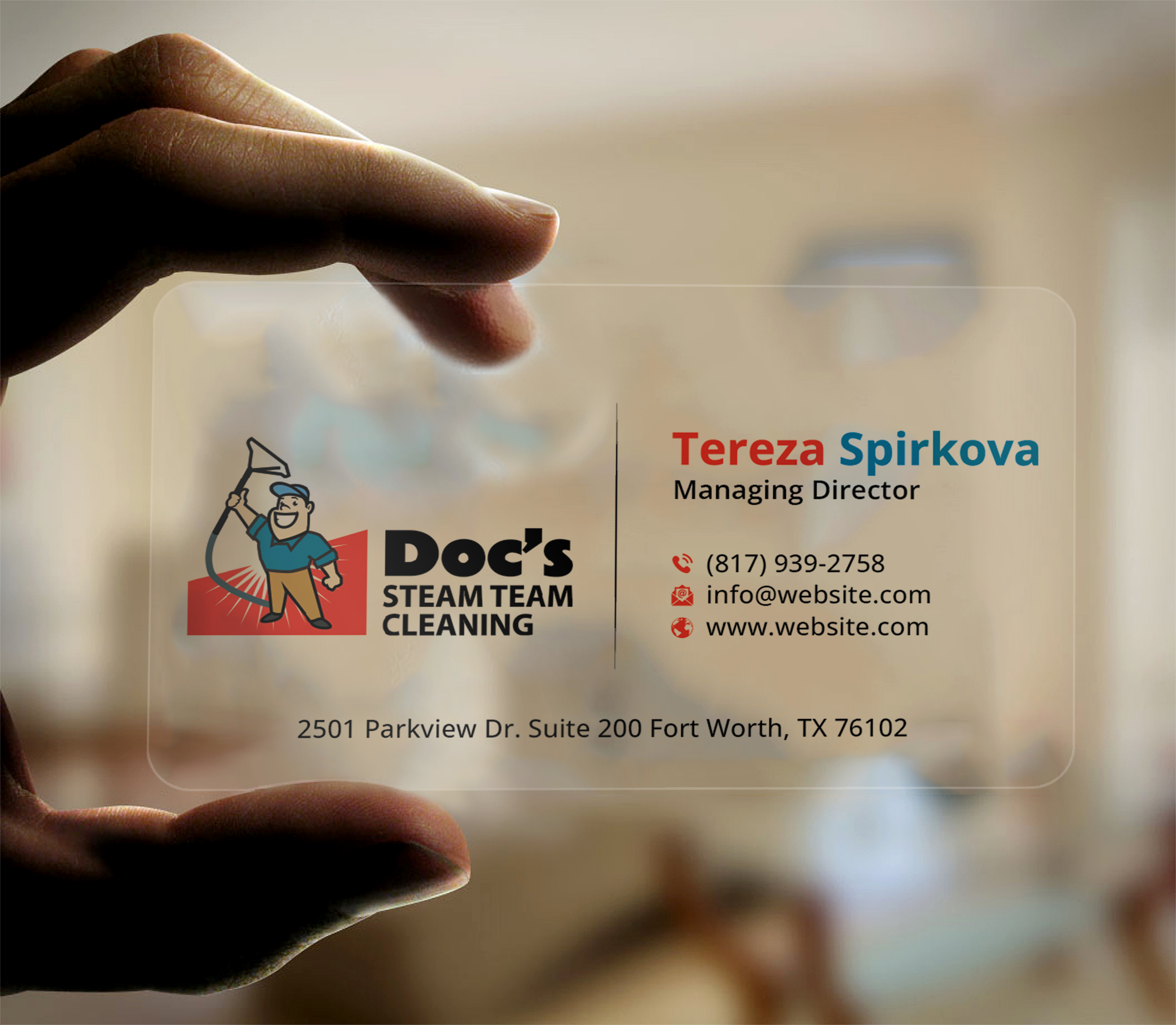 Business Card Design by DesignerShahadat for Doc's Steam Team Cleaning | Design #32500365