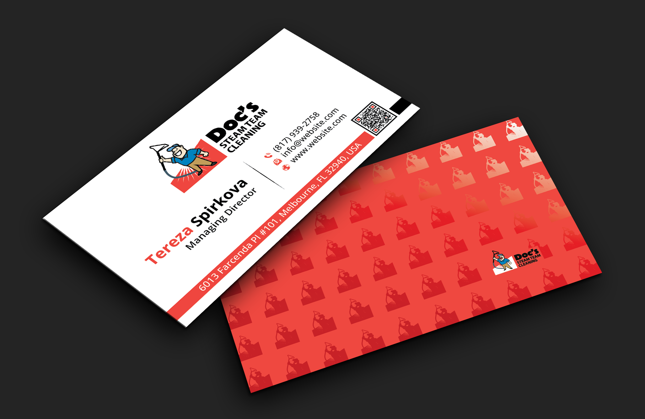 Business Card Design by DesignerShahadat for Doc's Steam Team Cleaning | Design #32500436
