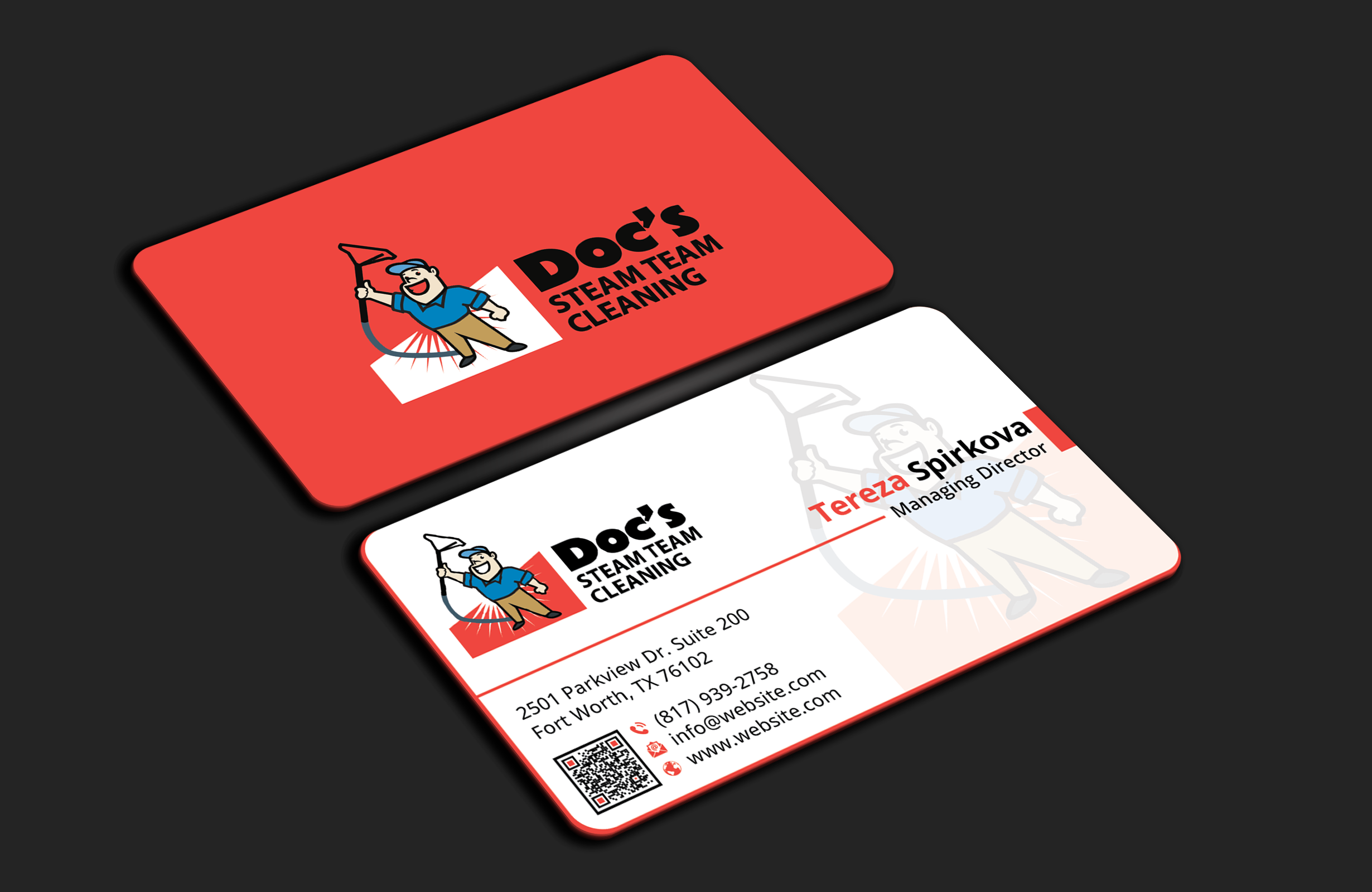 Business Card Design by DesignerShahadat for Doc's Steam Team Cleaning | Design #32500438