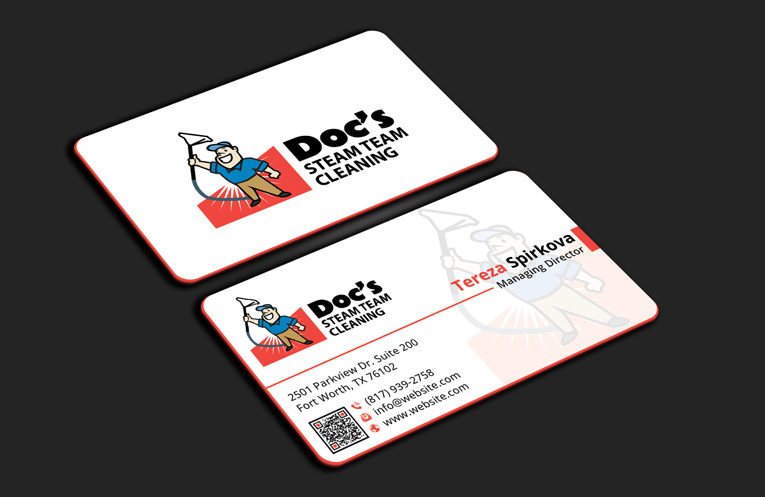 Business Card Design by DesignerShahadat for Doc's Steam Team Cleaning | Design #32500439