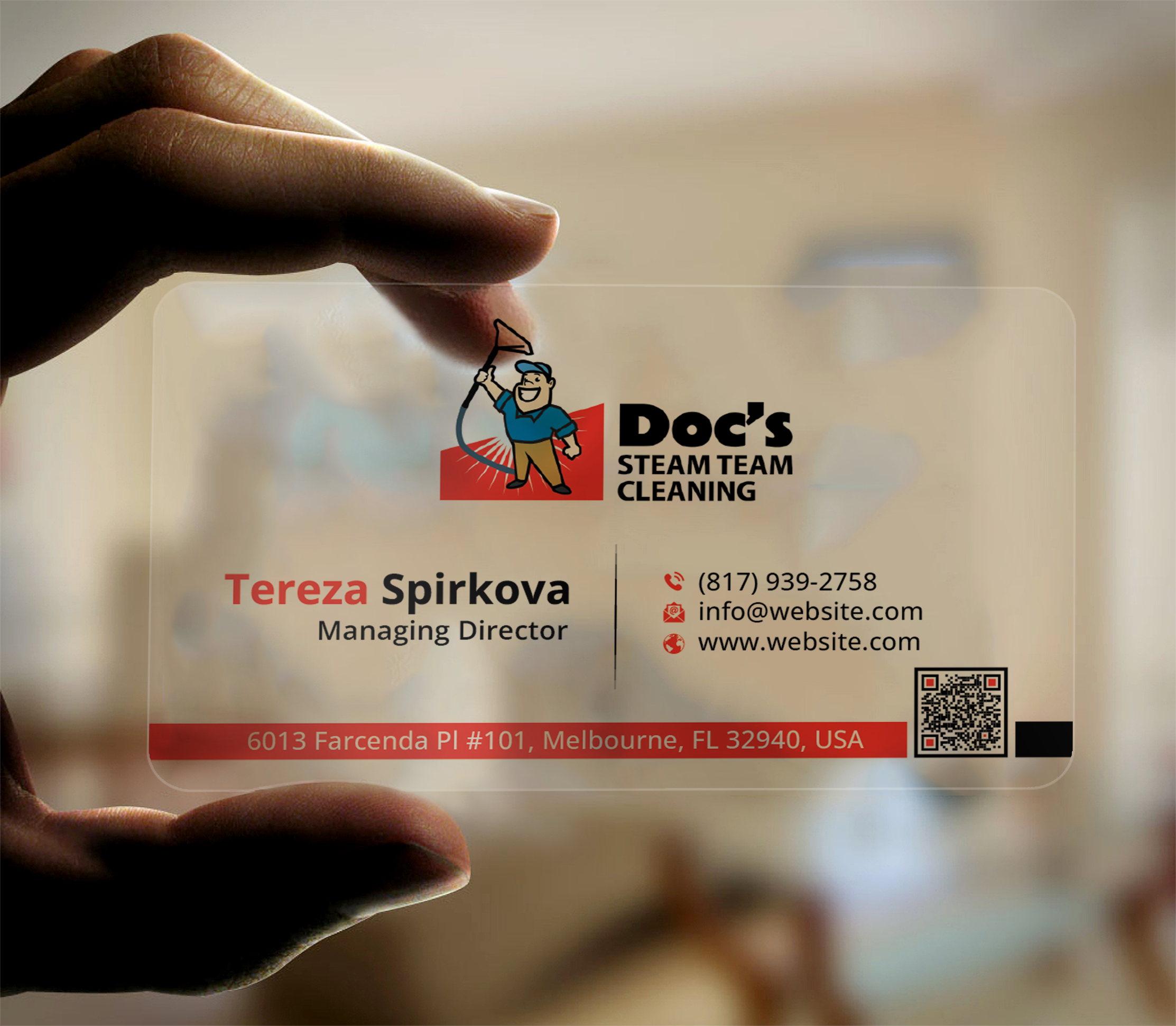 Business Card Design by DesignerShahadat for Doc's Steam Team Cleaning | Design #32500440