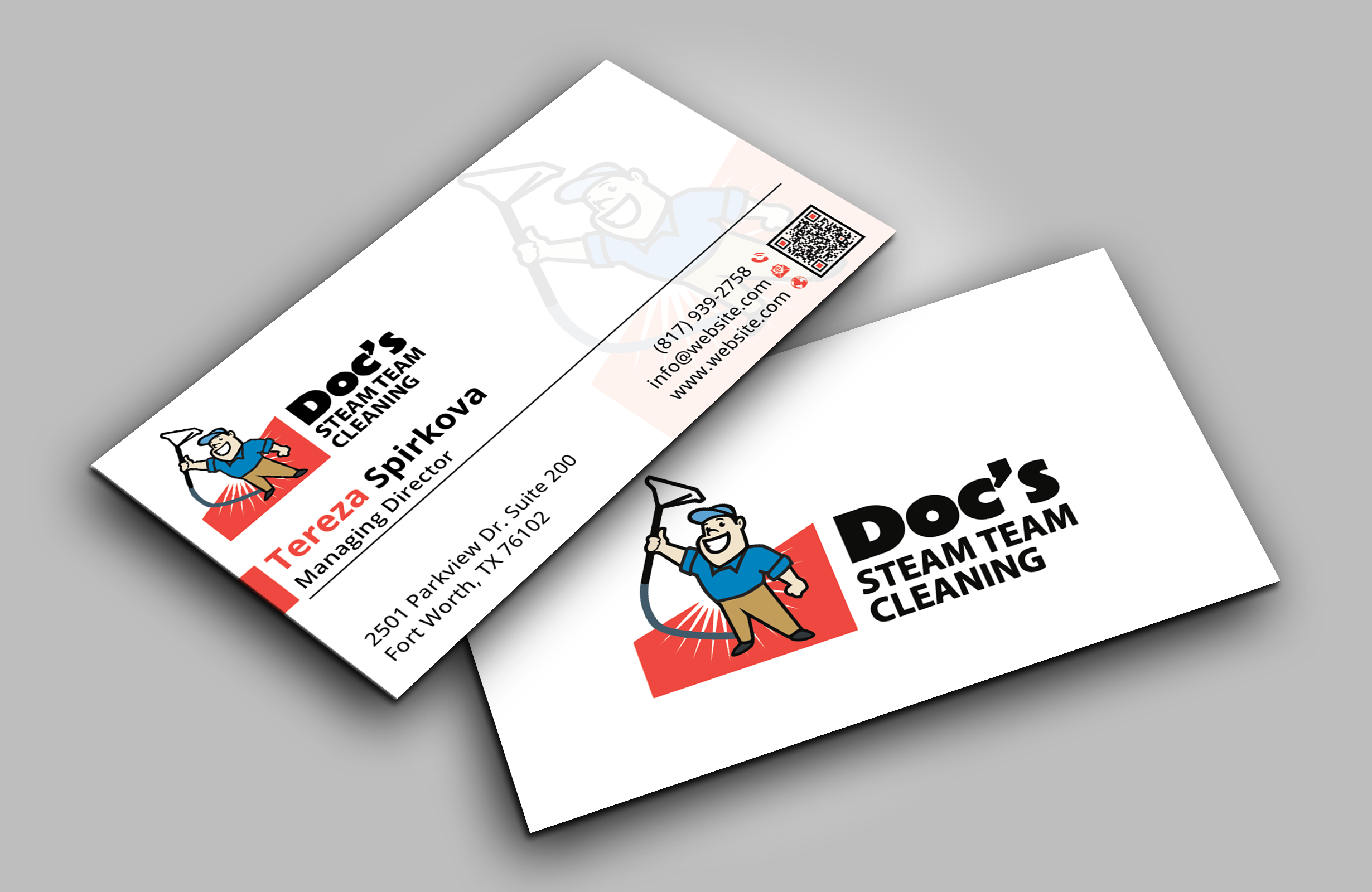 Business Card Design by DesignerShahadat for Doc's Steam Team Cleaning | Design #32500442