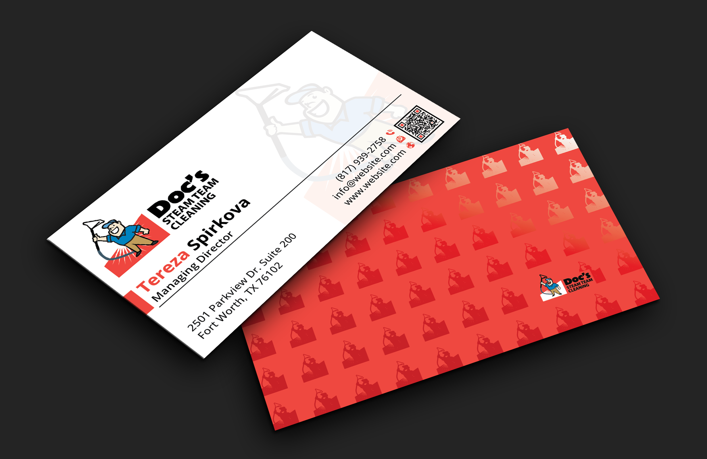 Business Card Design by DesignerShahadat for Doc's Steam Team Cleaning | Design #32500443