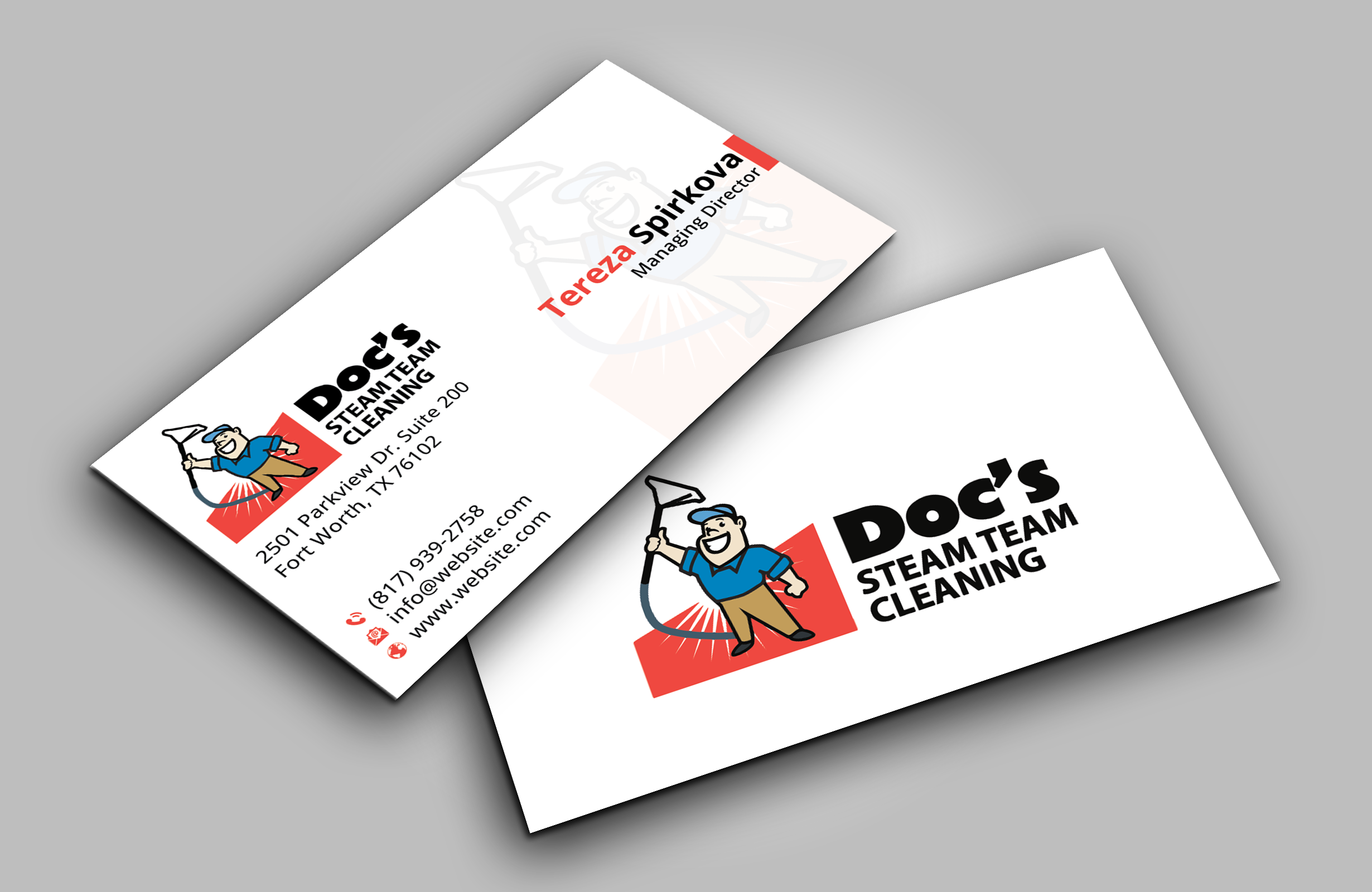 Business Card Design by DesignerShahadat for Doc's Steam Team Cleaning | Design #32500448