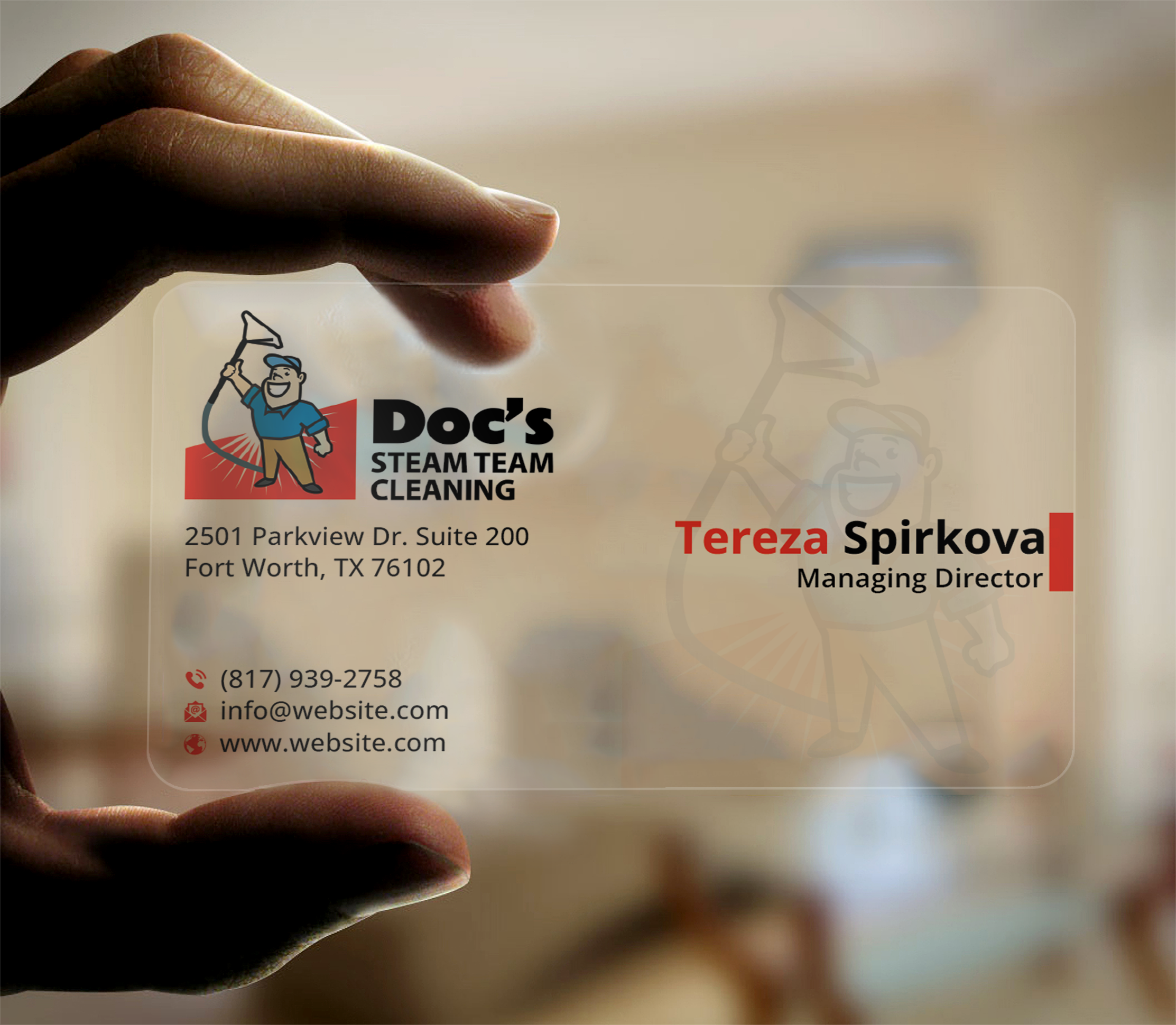 Business Card Design by DesignerShahadat for Doc's Steam Team Cleaning | Design #32500451