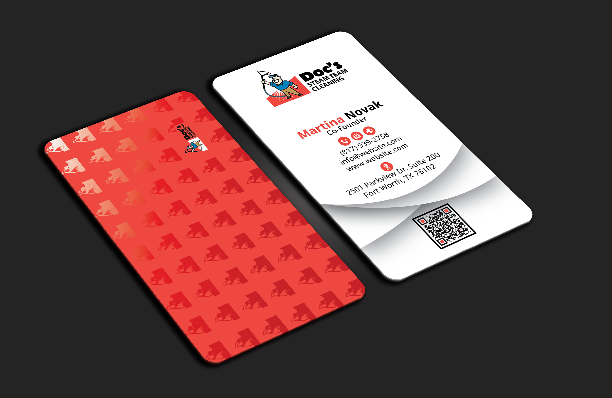 Business Card Design by DesignerShahadat for Doc's Steam Team Cleaning | Design #32500487