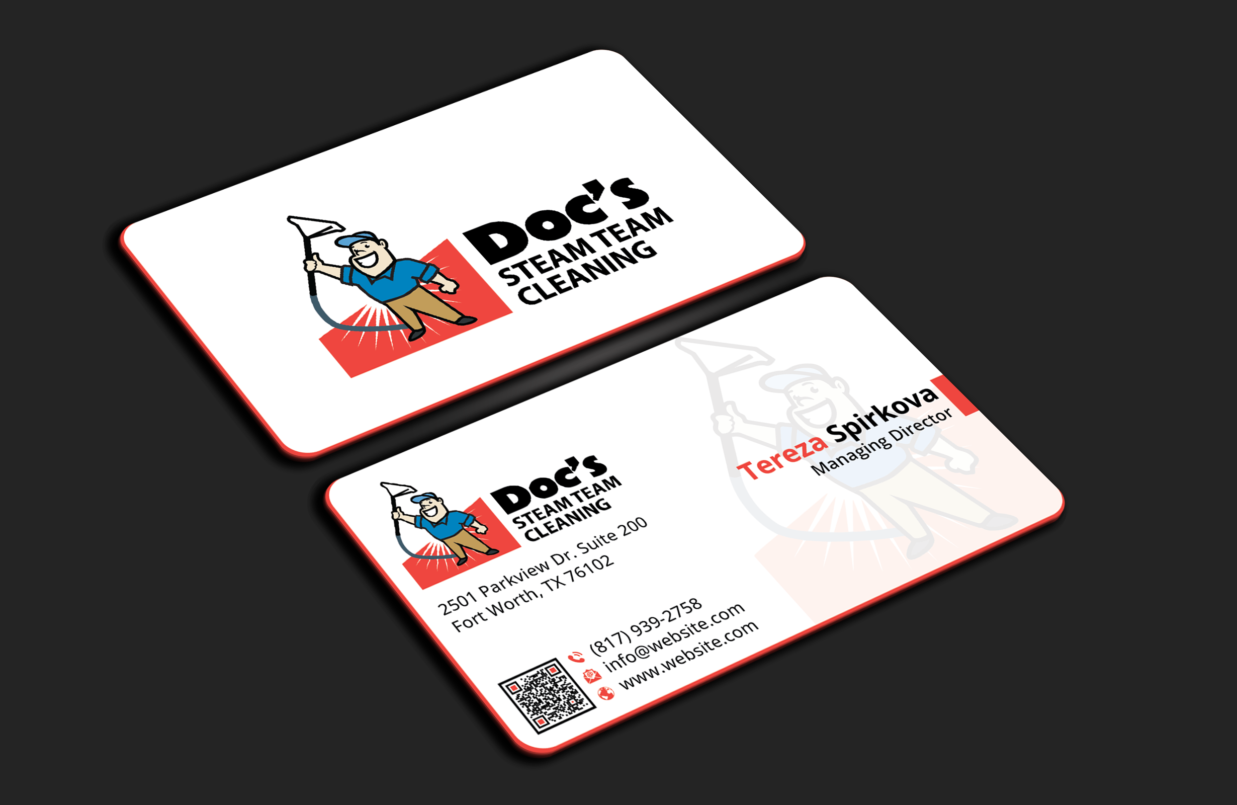 Business Card Design by DesignerShahadat for Doc's Steam Team Cleaning | Design #32500561