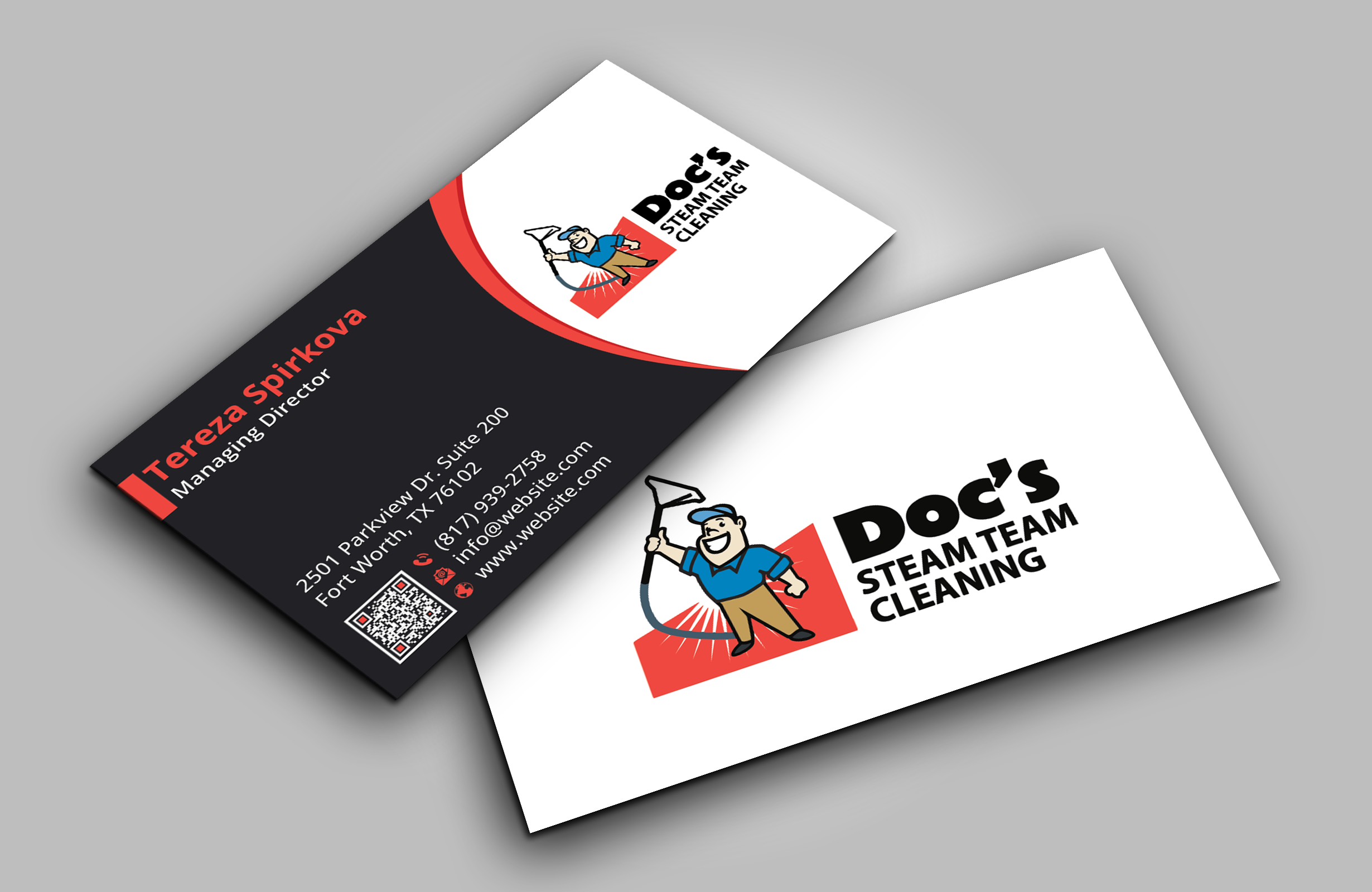 Business Card Design by DesignerShahadat for Doc's Steam Team Cleaning | Design #32500645