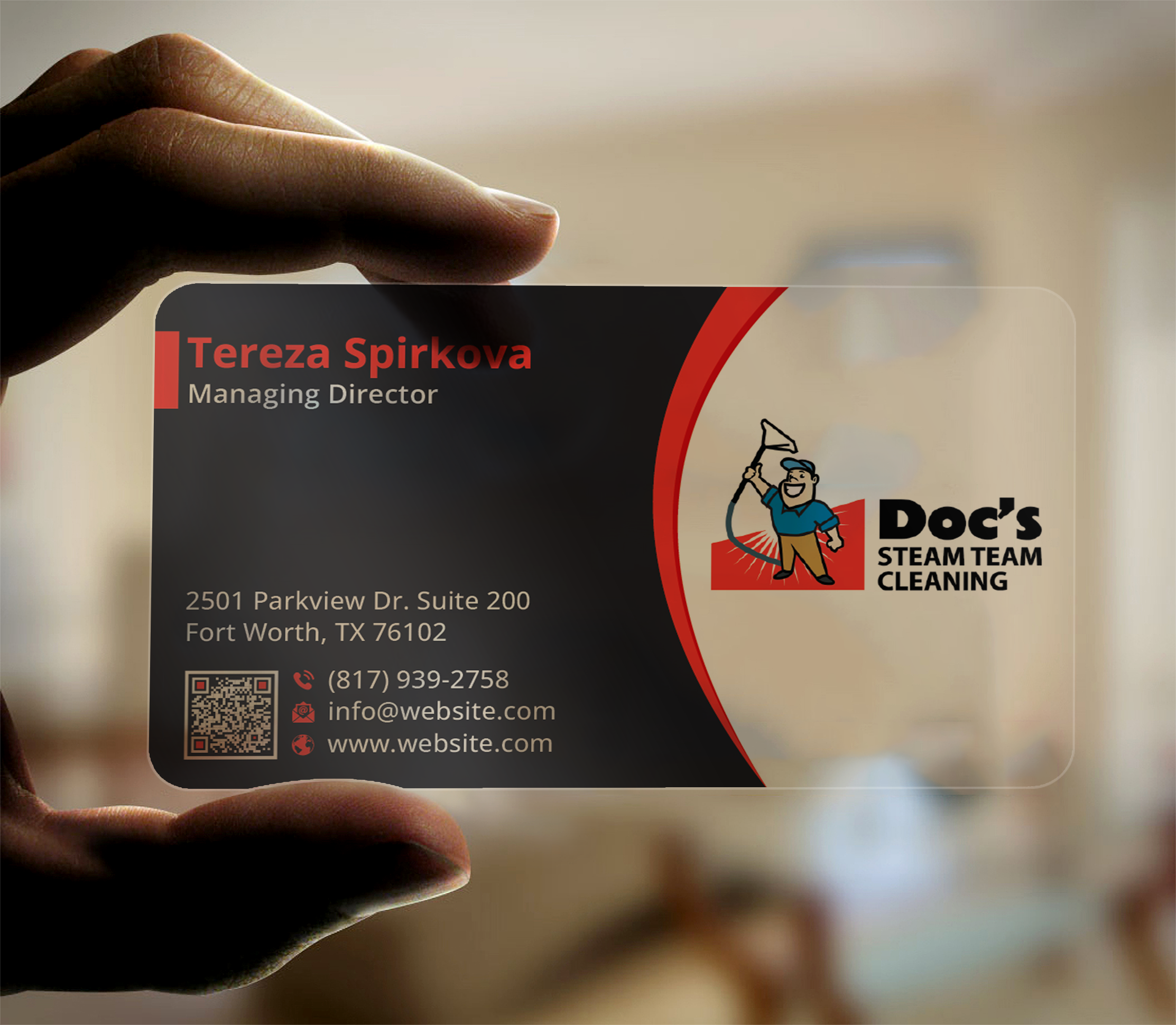 Business Card Design by DesignerShahadat for Doc's Steam Team Cleaning | Design #32500649