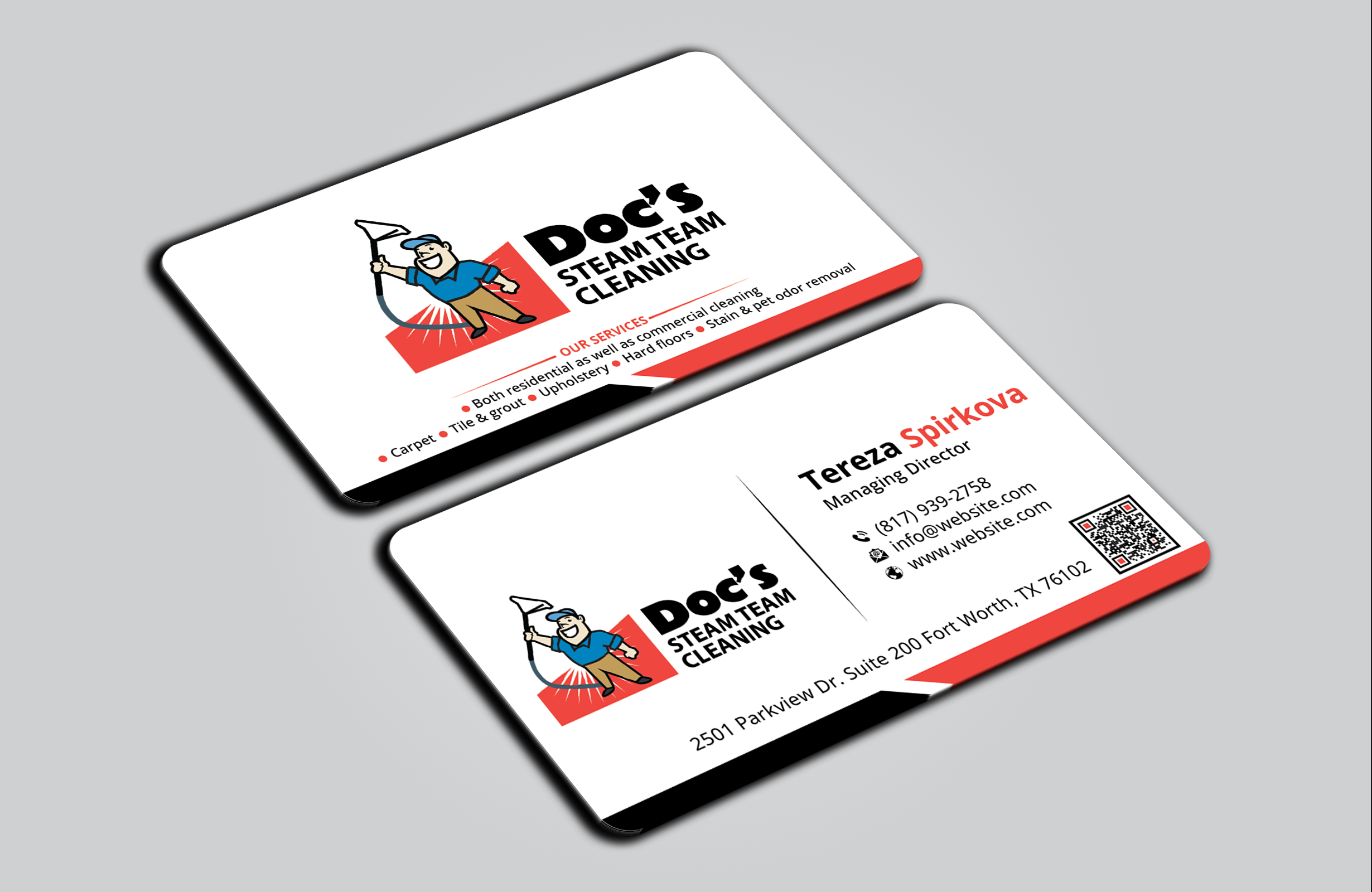 Business Card Design by DesignerShahadat for Doc's Steam Team Cleaning | Design #32501958
