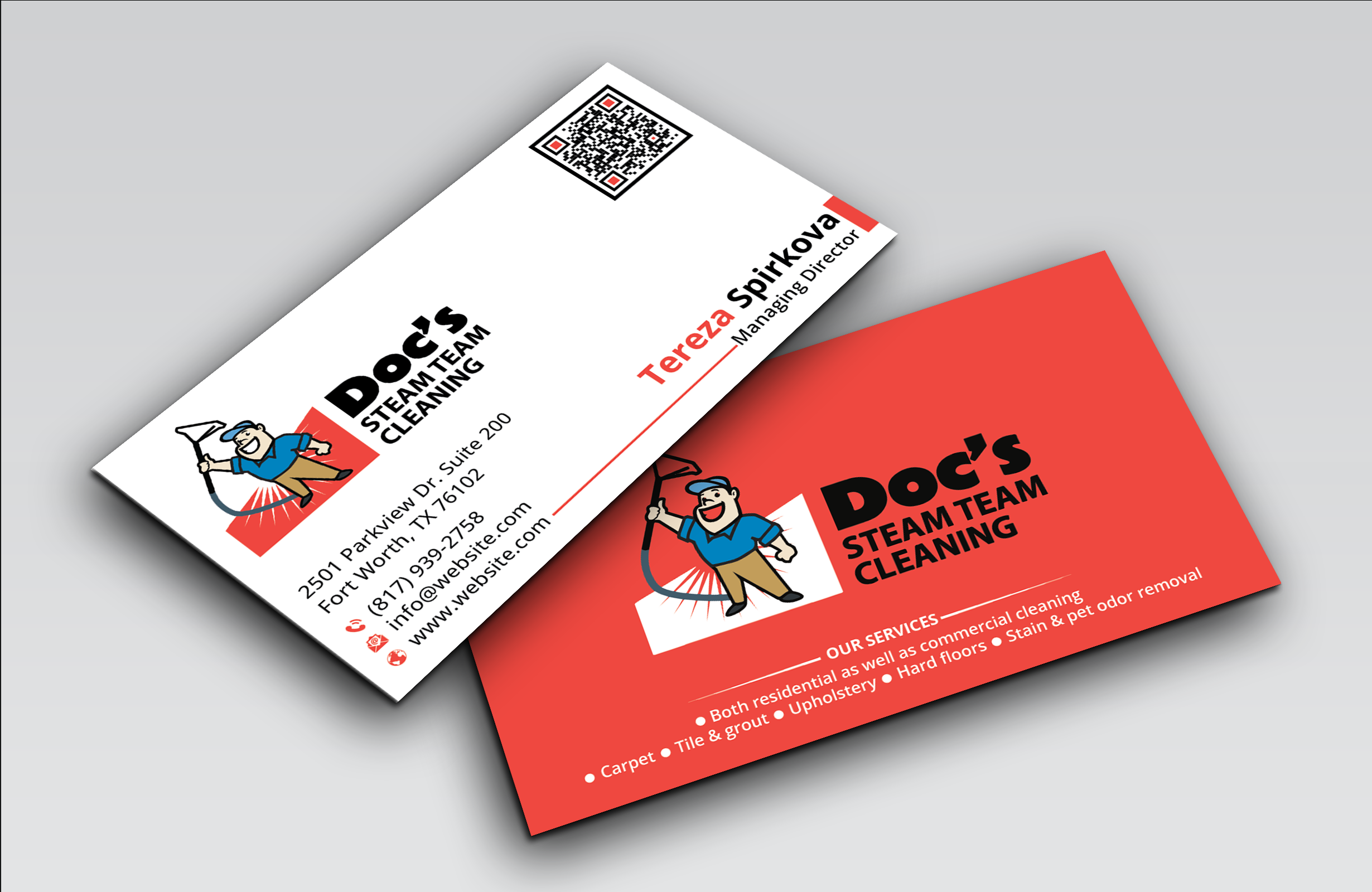 Business Card Design by DesignerShahadat for Doc's Steam Team Cleaning | Design #32501964