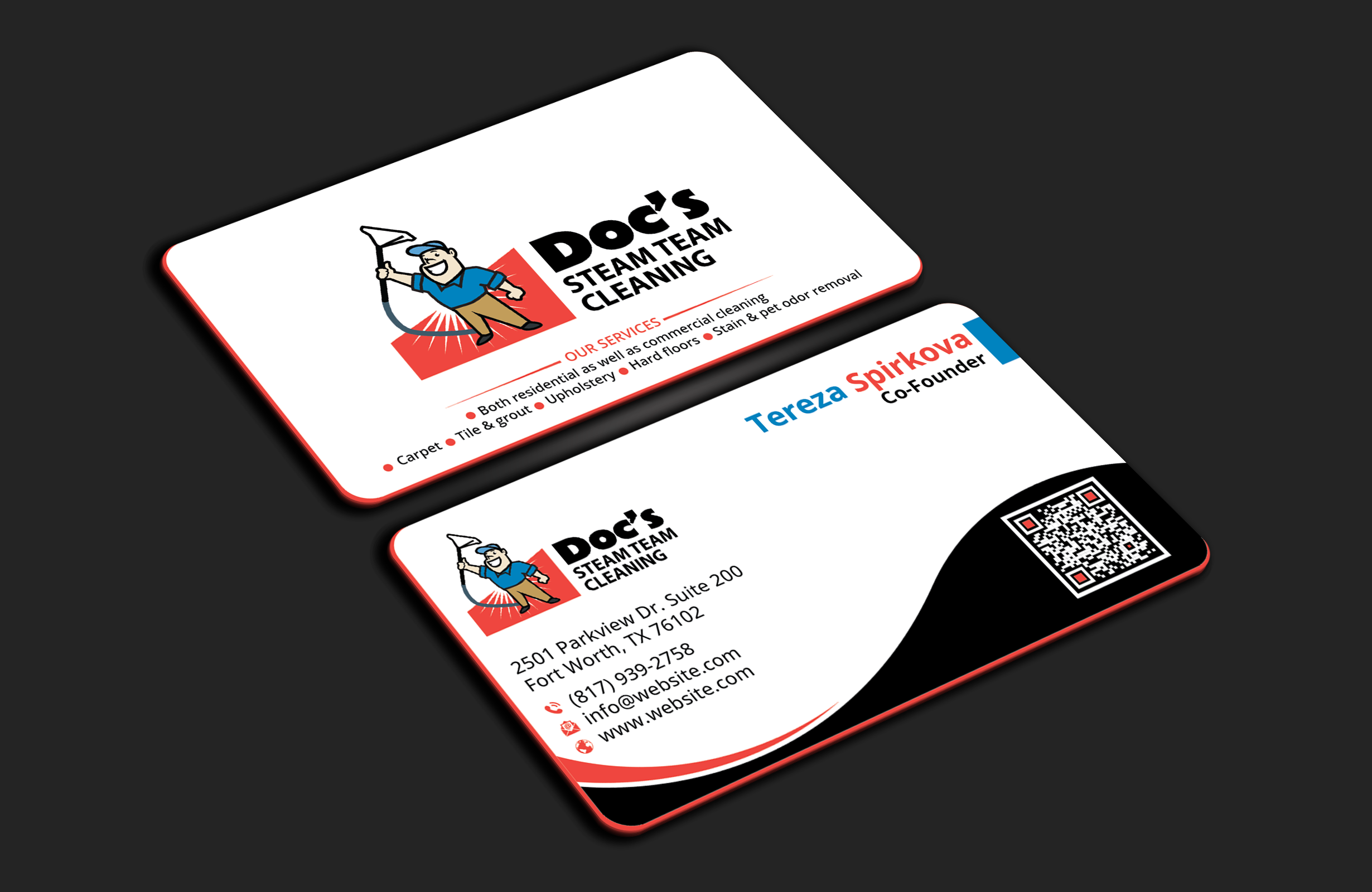 Business Card Design by DesignerShahadat for Doc's Steam Team Cleaning | Design #32502645