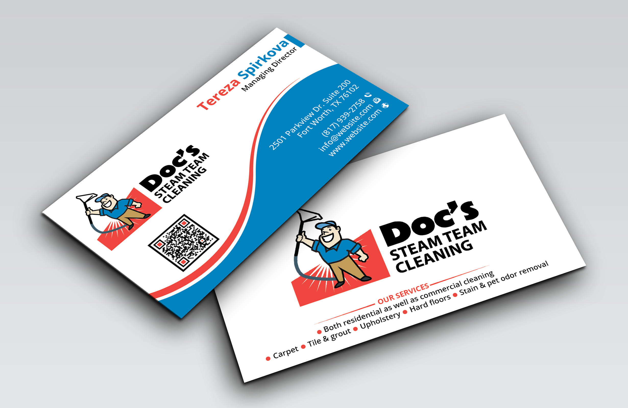 Business Card Design by DesignerShahadat for Doc's Steam Team Cleaning | Design #32502772