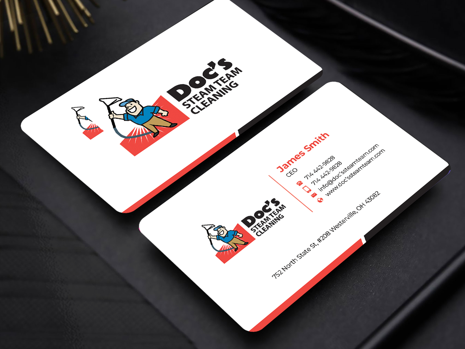 Business Card Design by Innovative Graphix for Doc's Steam Team Cleaning | Design #32501076