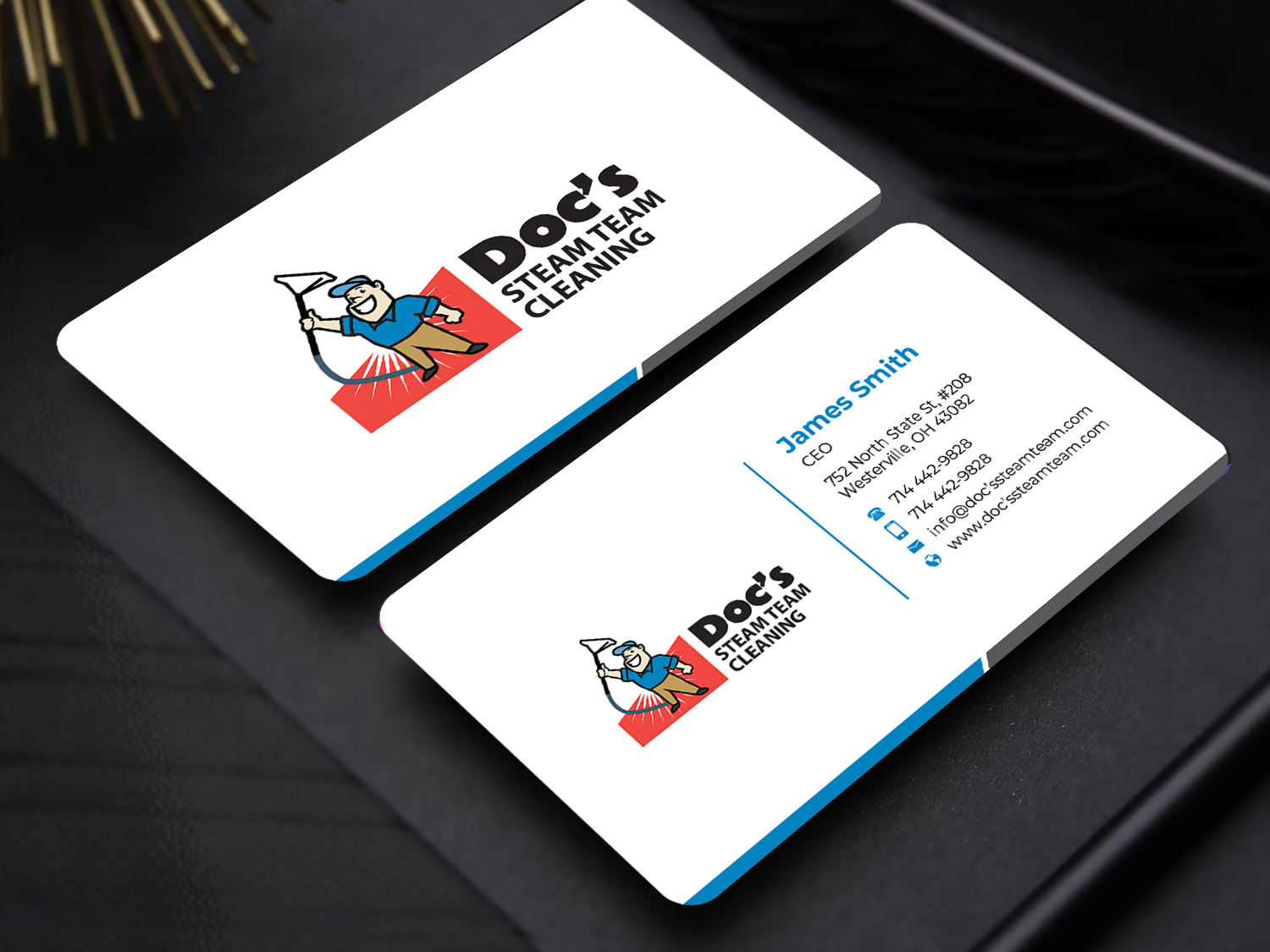 Business Card Design by Innovative Graphix for Doc's Steam Team Cleaning | Design #32501079