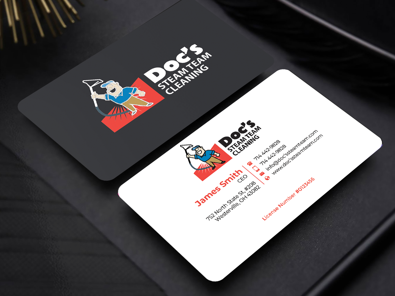 Business Card Design by Innovative Graphix for Doc's Steam Team Cleaning | Design #32502158