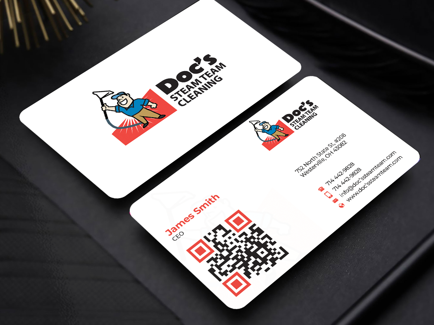 Diseño de Tarjeta de Presentación por Innovative Graphix para Doc's Steam Team Cleaning | Diseño #32502286