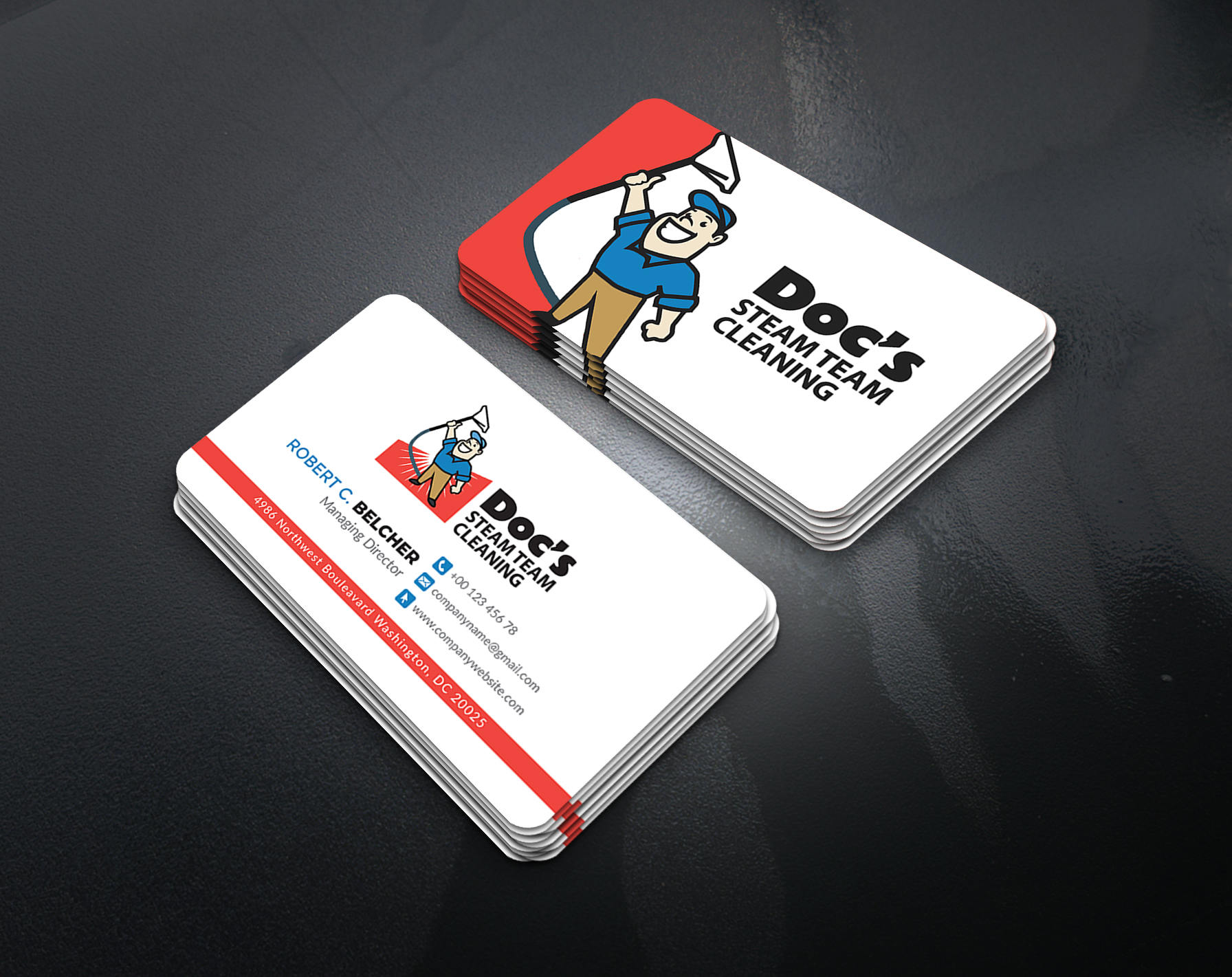 Design de Carte de Visite par artbitin pour Doc's Steam Team Cleaning | Design #32504237