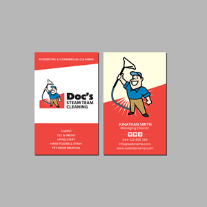 Business Card Design by Creations Box 2015 for Doc's Steam Team Cleaning | Design: #32504194