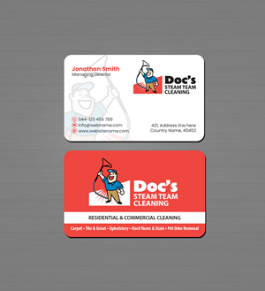 Business Card Design by Creations Box 2015 for Doc's Steam Team Cleaning | Design: #32504196