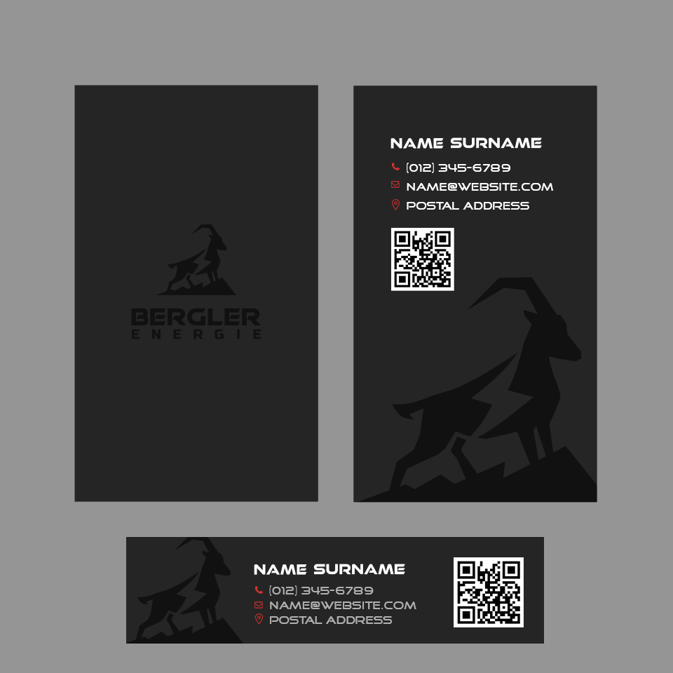 Visitenkarten-Design von Andrés Sebastián für BerglerEnergie AG | Design #32526253