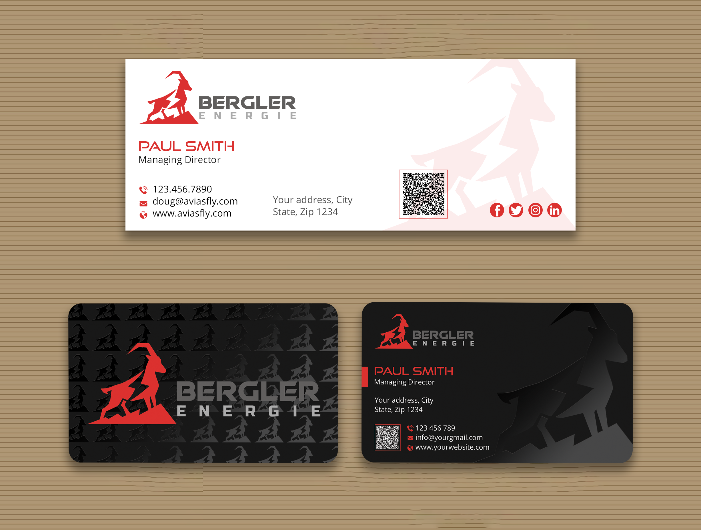 Diseño de Tarjeta de Presentación por Expert Bappy para BerglerEnergie AG | Diseño #32521196