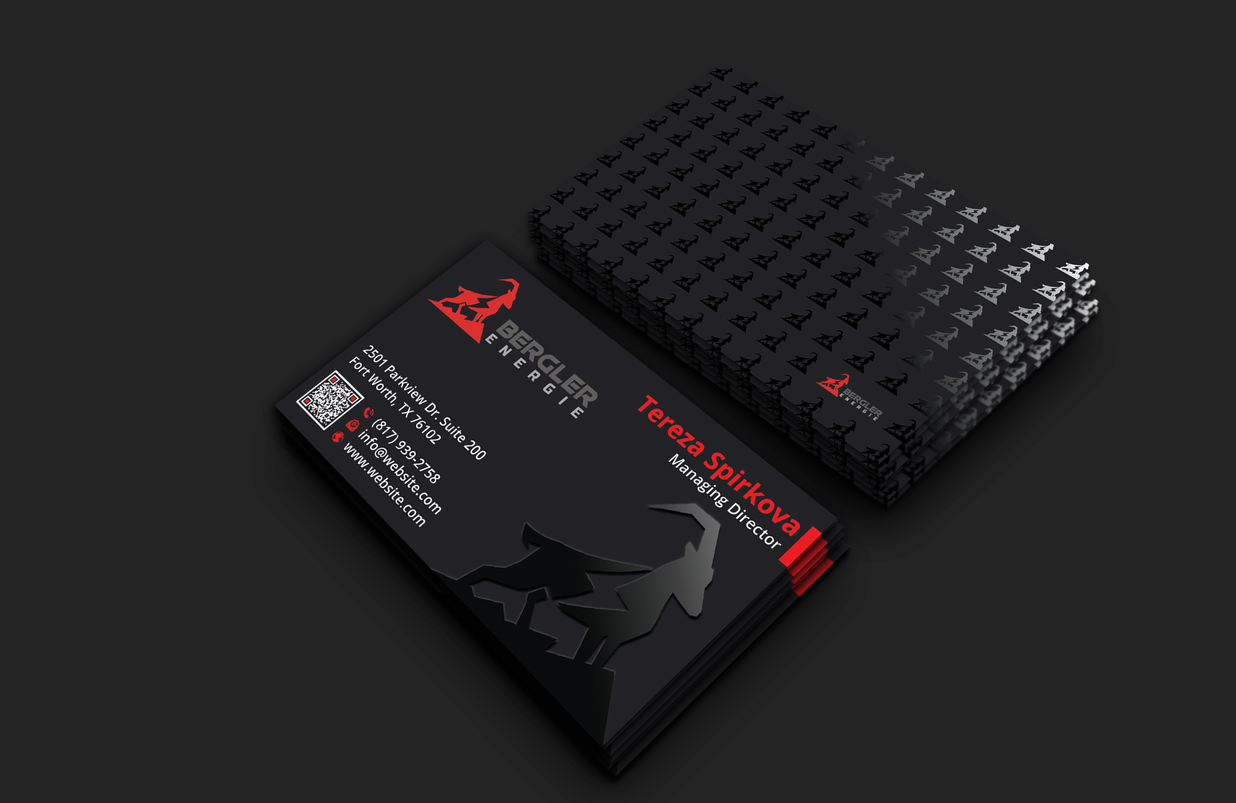 Visitenkarten-Design von DesignerShahadat für BerglerEnergie AG | Design #32519814