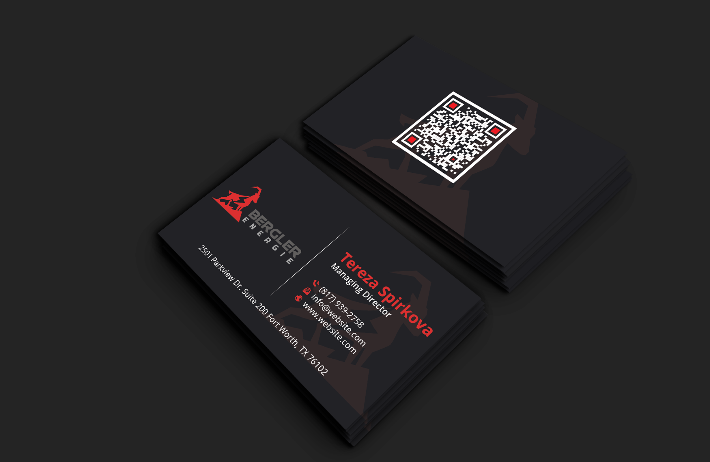 Visitenkarten-Design von DesignerShahadat für BerglerEnergie AG | Design #32519822