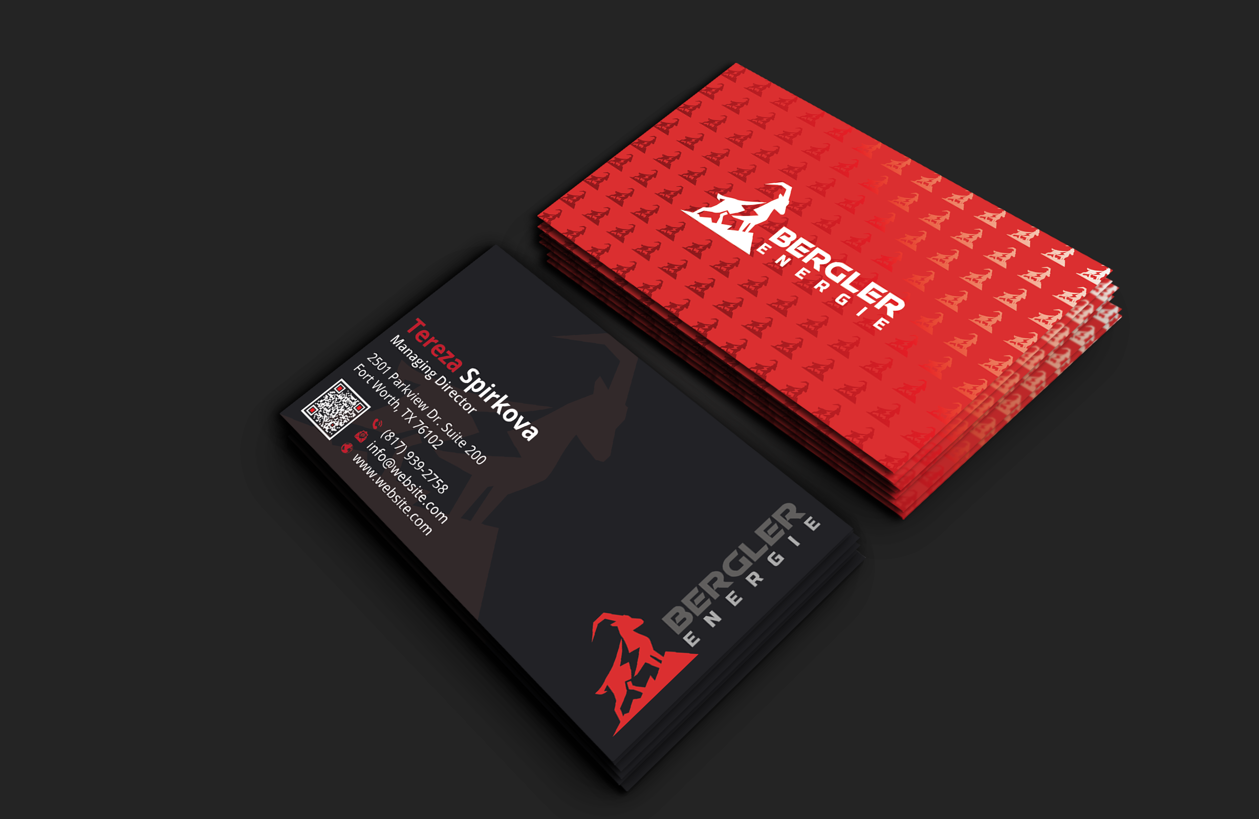 Visitenkarten-Design von DesignerShahadat für BerglerEnergie AG | Design #32519855