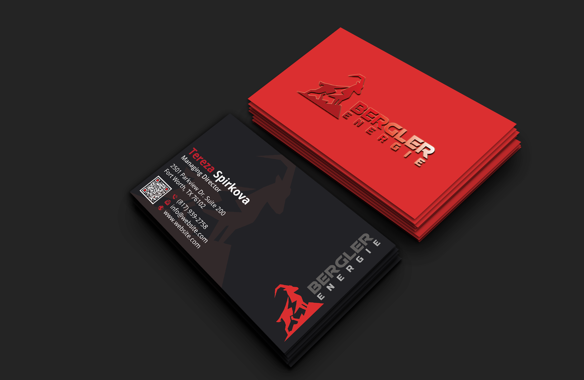 Visitenkarten-Design von DesignerShahadat für BerglerEnergie AG | Design #32519856