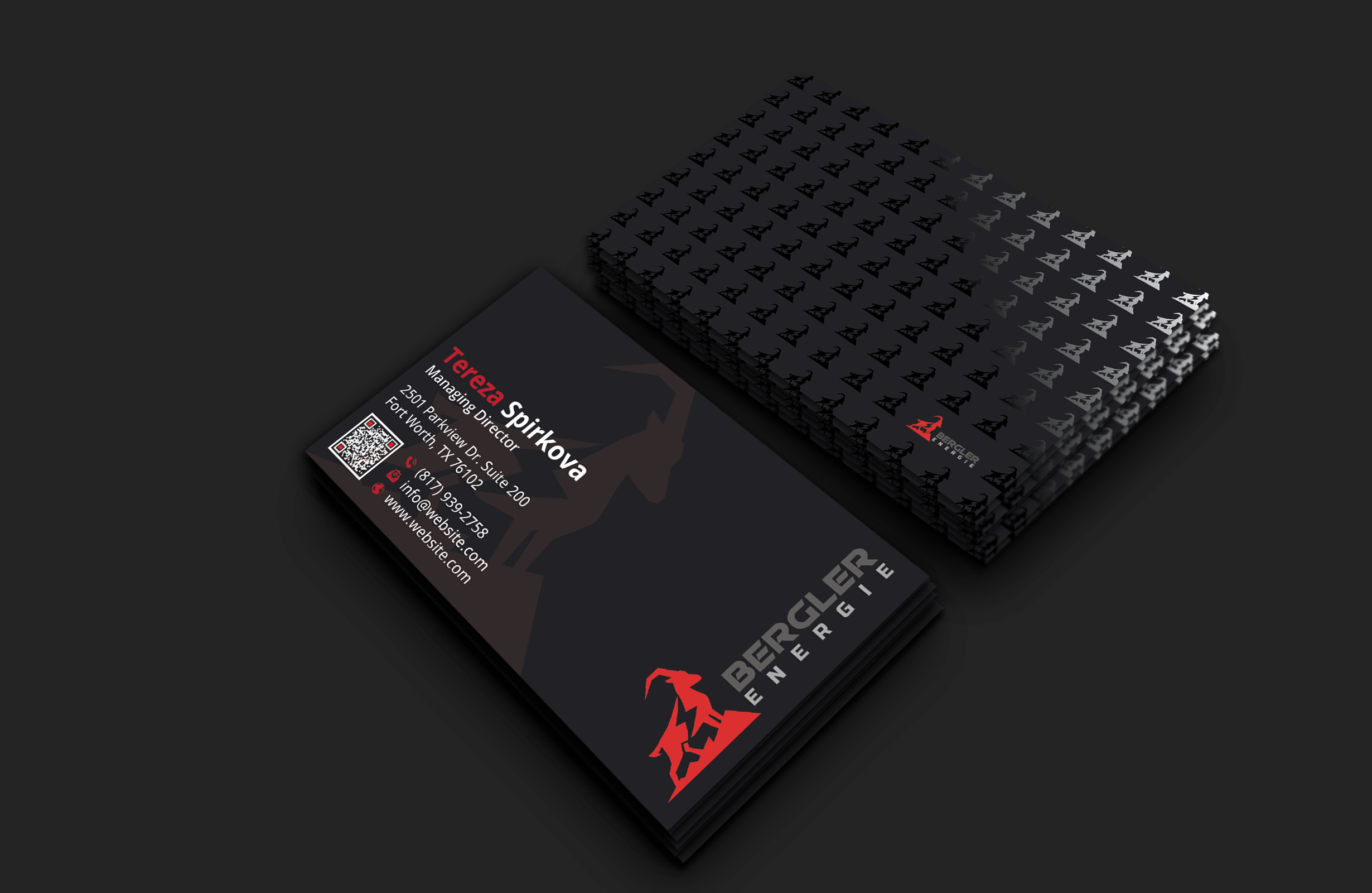 Visitenkarten-Design von DesignerShahadat für BerglerEnergie AG | Design #32519857