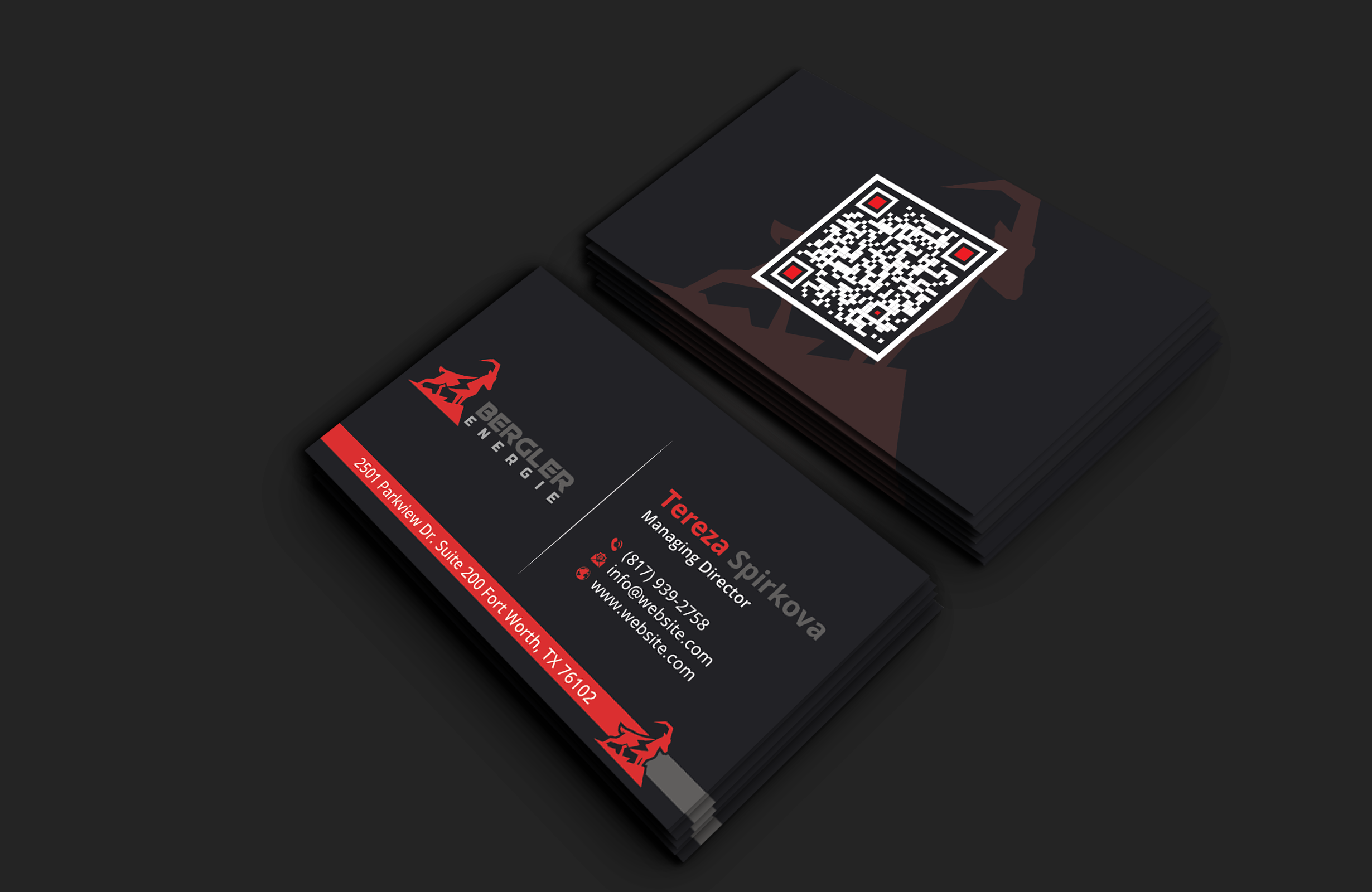 Visitenkarten-Design von DesignerShahadat für BerglerEnergie AG | Design #32519859