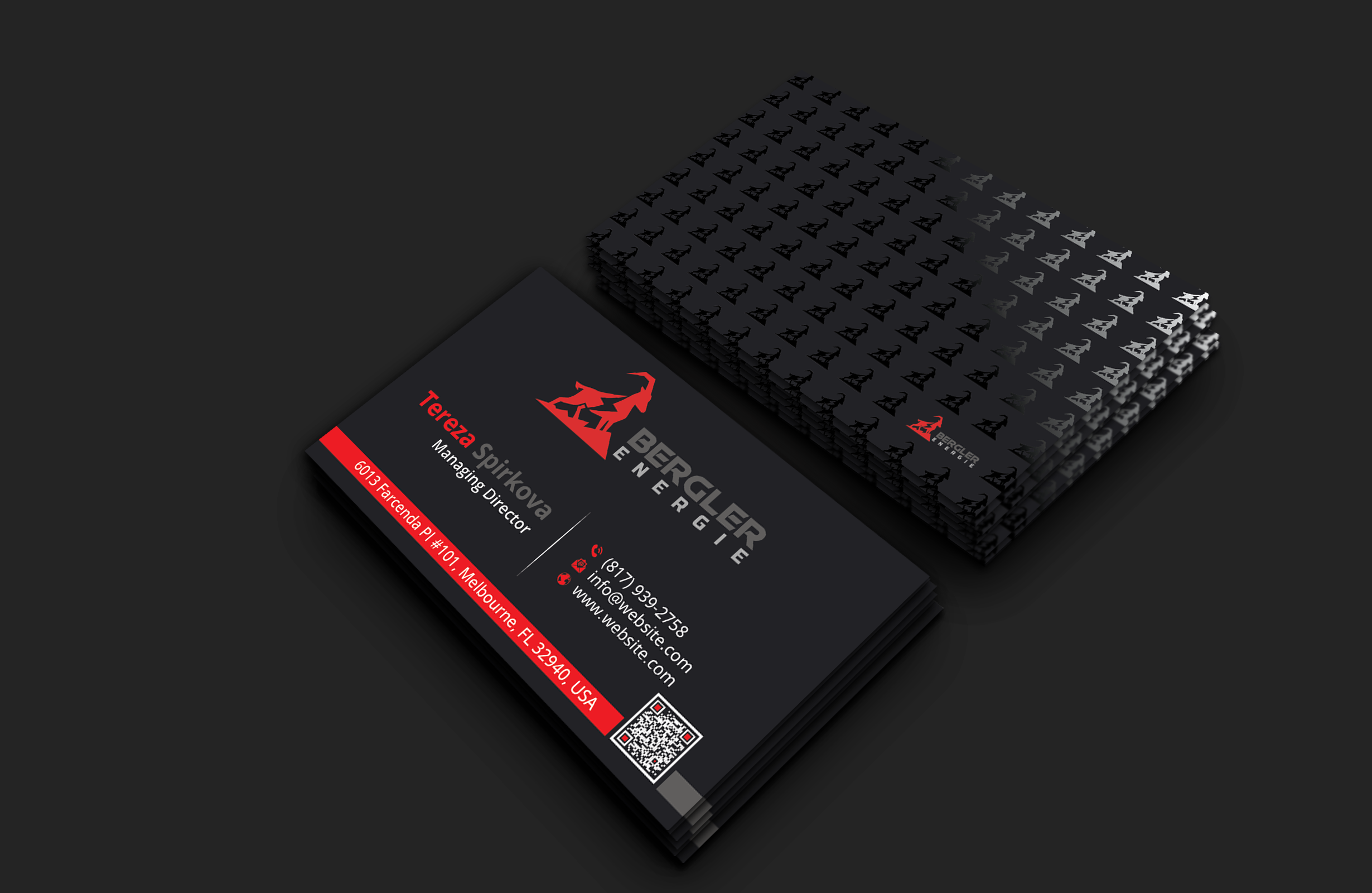 Visitenkarten-Design von DesignerShahadat für BerglerEnergie AG | Design #32519860