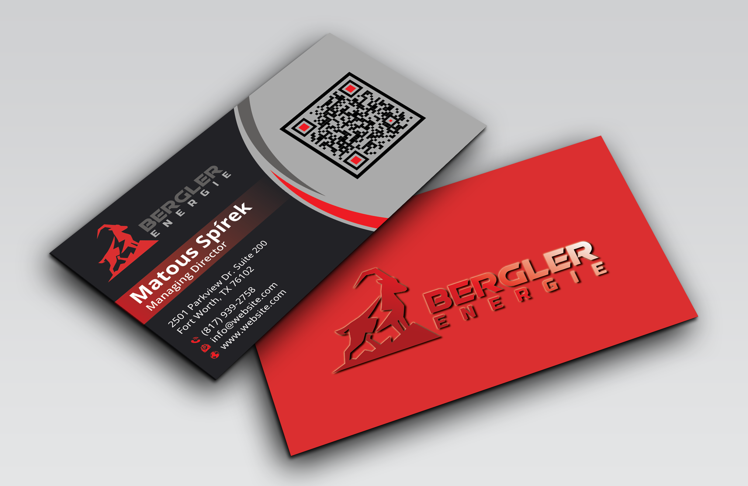 Visitenkarten-Design von DesignerShahadat für BerglerEnergie AG | Design #32520016