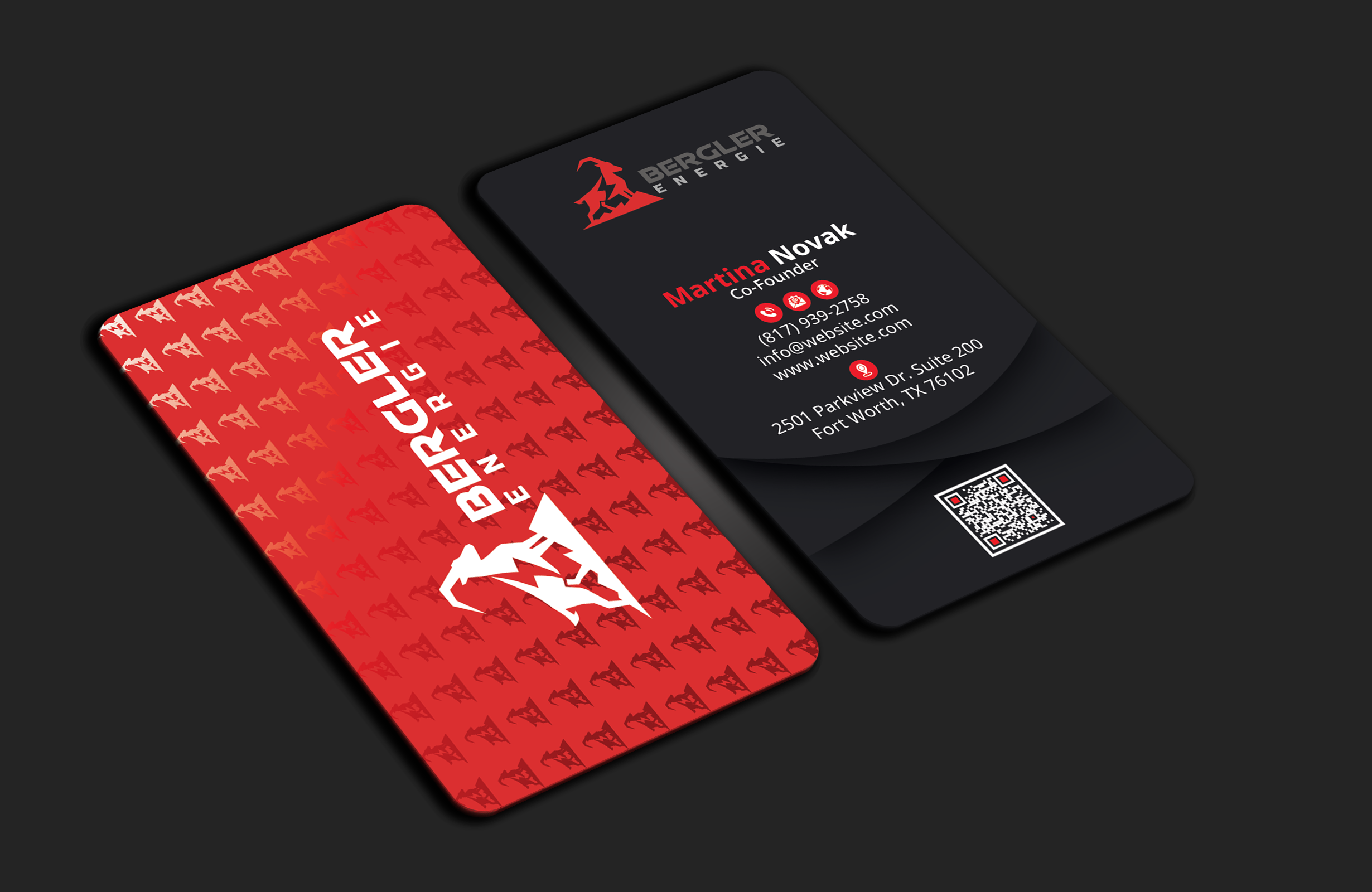 Visitenkarten-Design von DesignerShahadat für BerglerEnergie AG | Design #32520028
