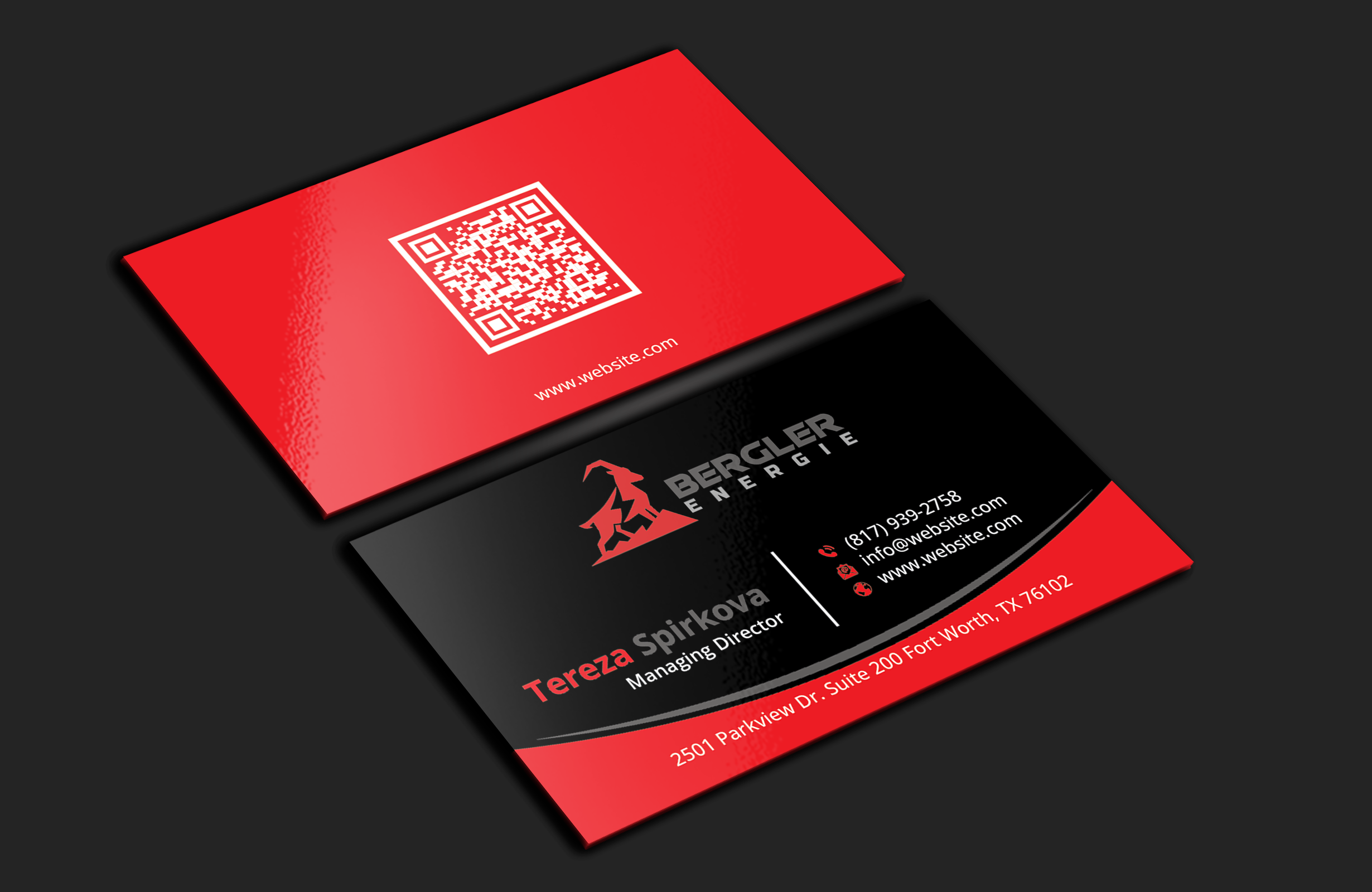 Visitenkarten-Design von DesignerShahadat für BerglerEnergie AG | Design #32523871