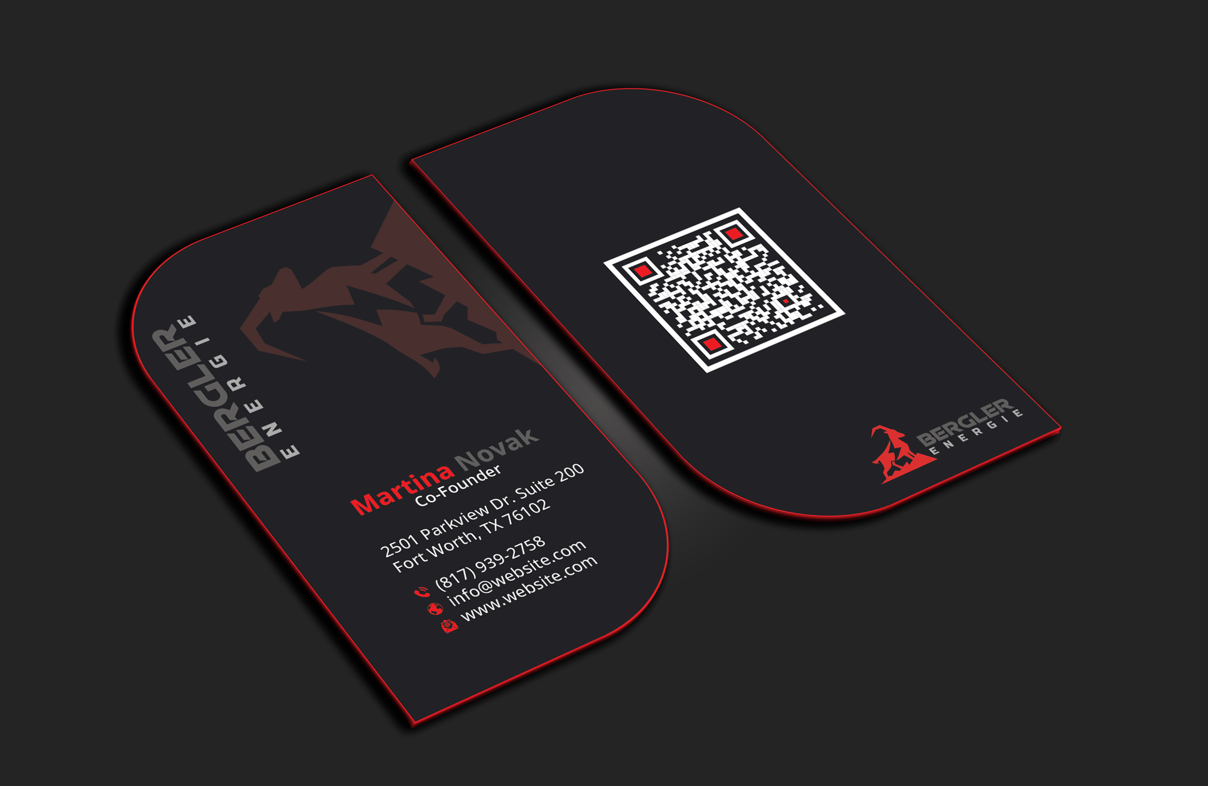 Visitenkarten-Design von DesignerShahadat für BerglerEnergie AG | Design #32524064