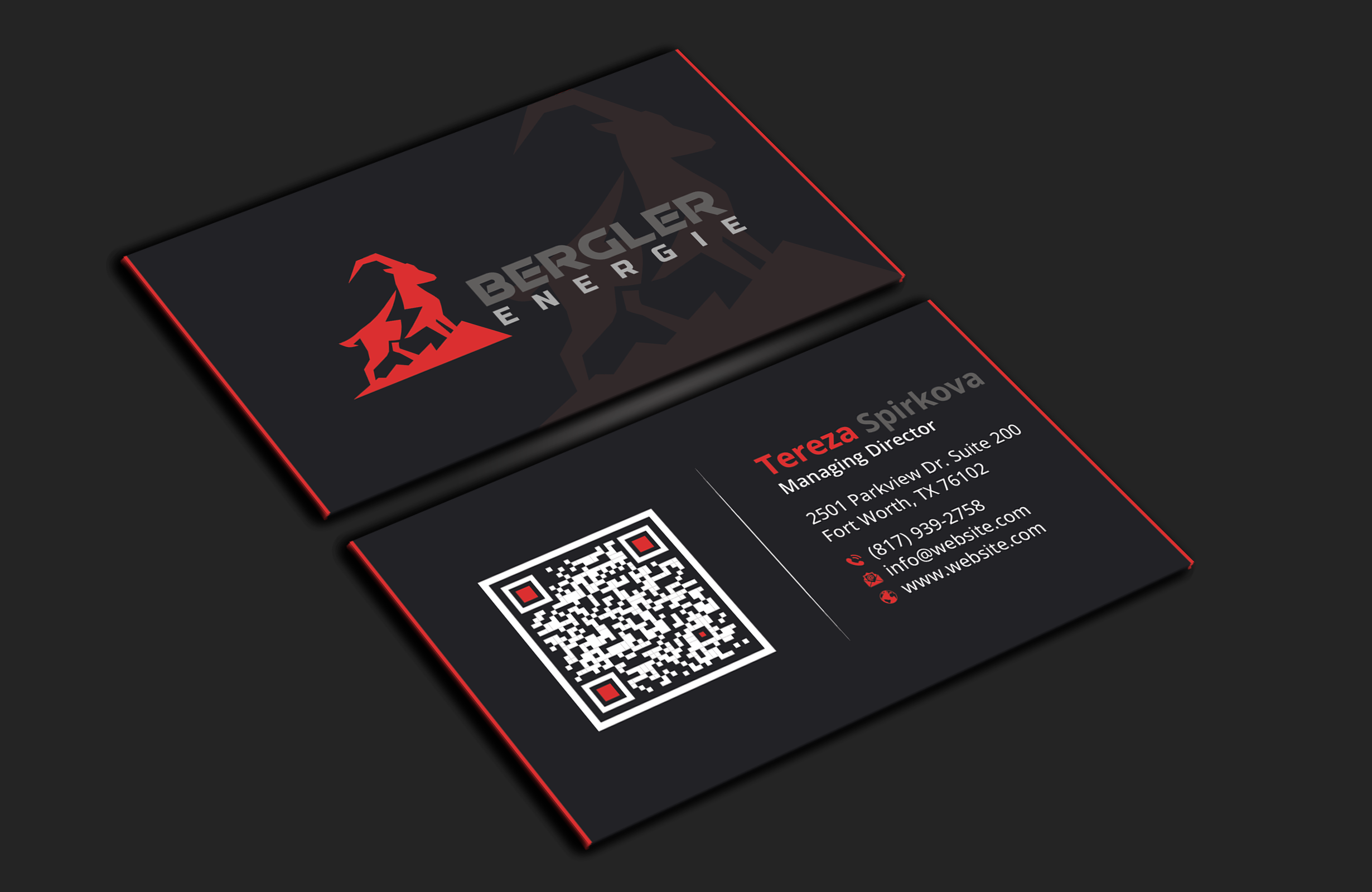 Visitenkarten-Design von DesignerShahadat für BerglerEnergie AG | Design #32526743