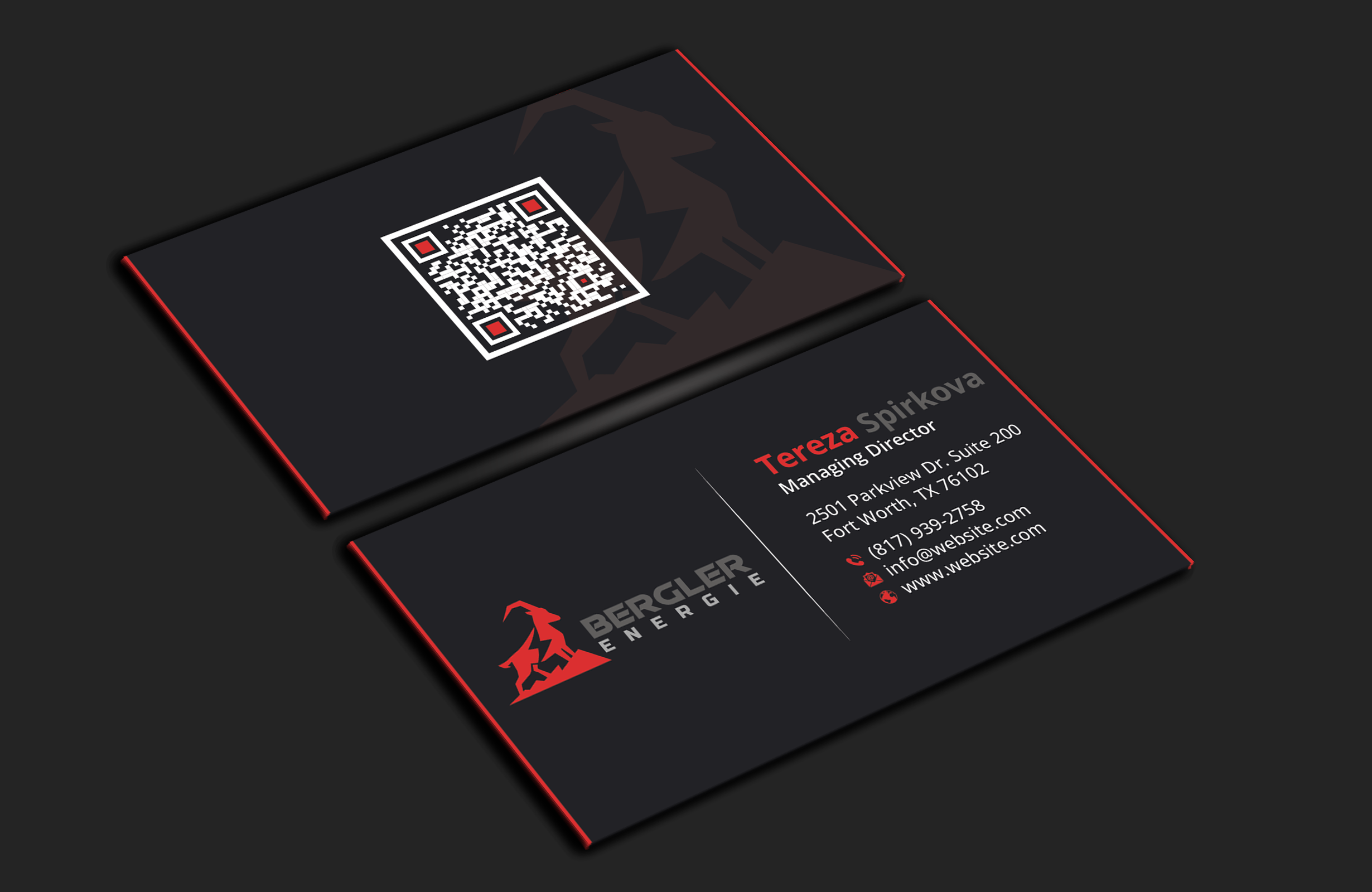 Visitenkarten-Design von DesignerShahadat für BerglerEnergie AG | Design #32526744